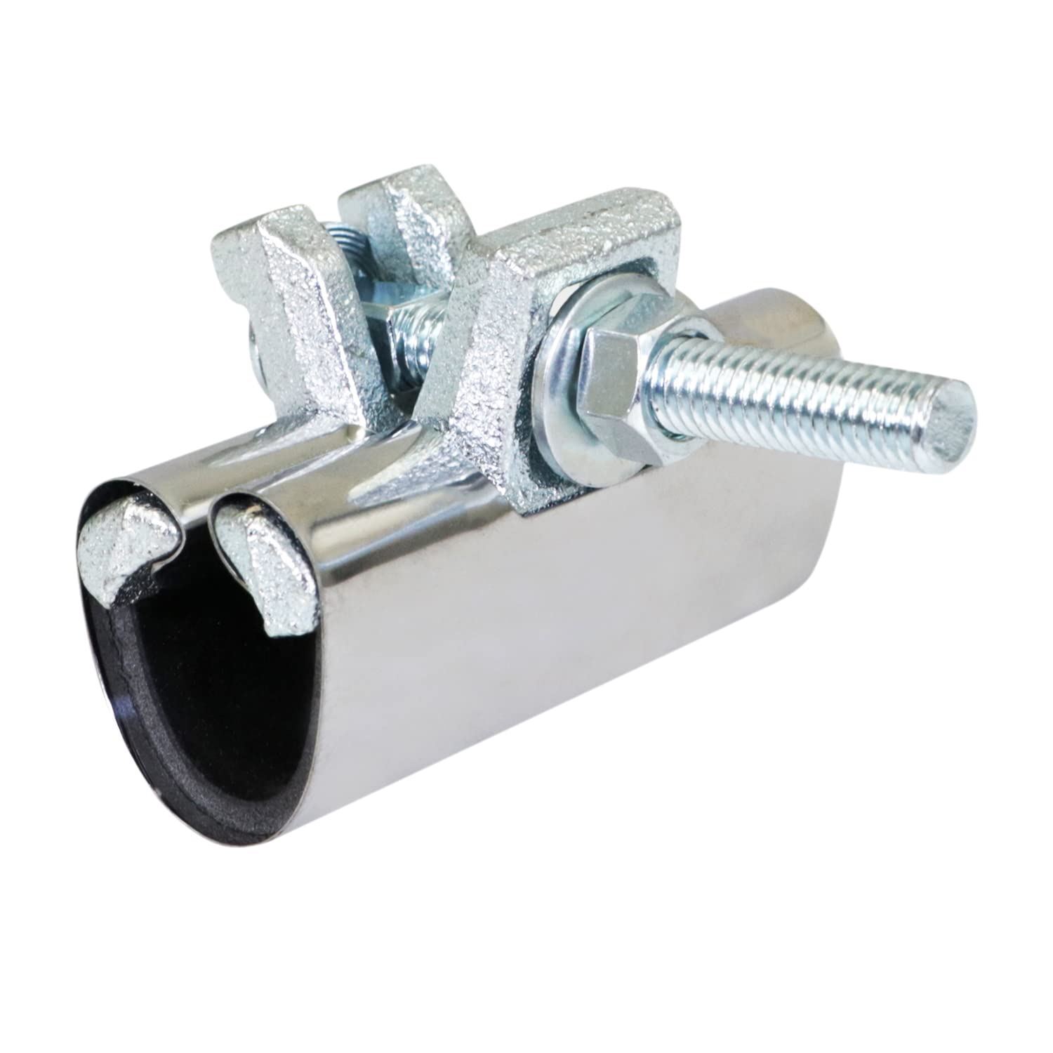 1-1/2 in. x 3 in. Long 1-Bolt IPS Pipe Repair Clamp, Stainless Steel