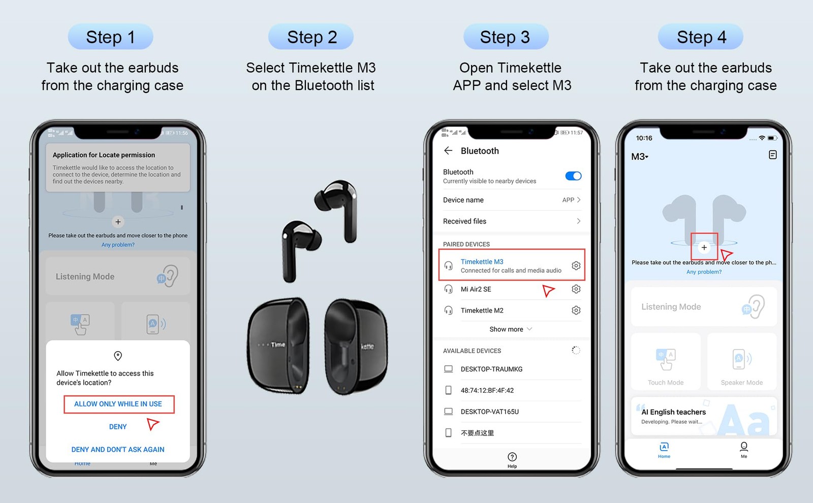 Timekettle M3 Language Translator Earbuds, Two-Way Translator Device with APP…
