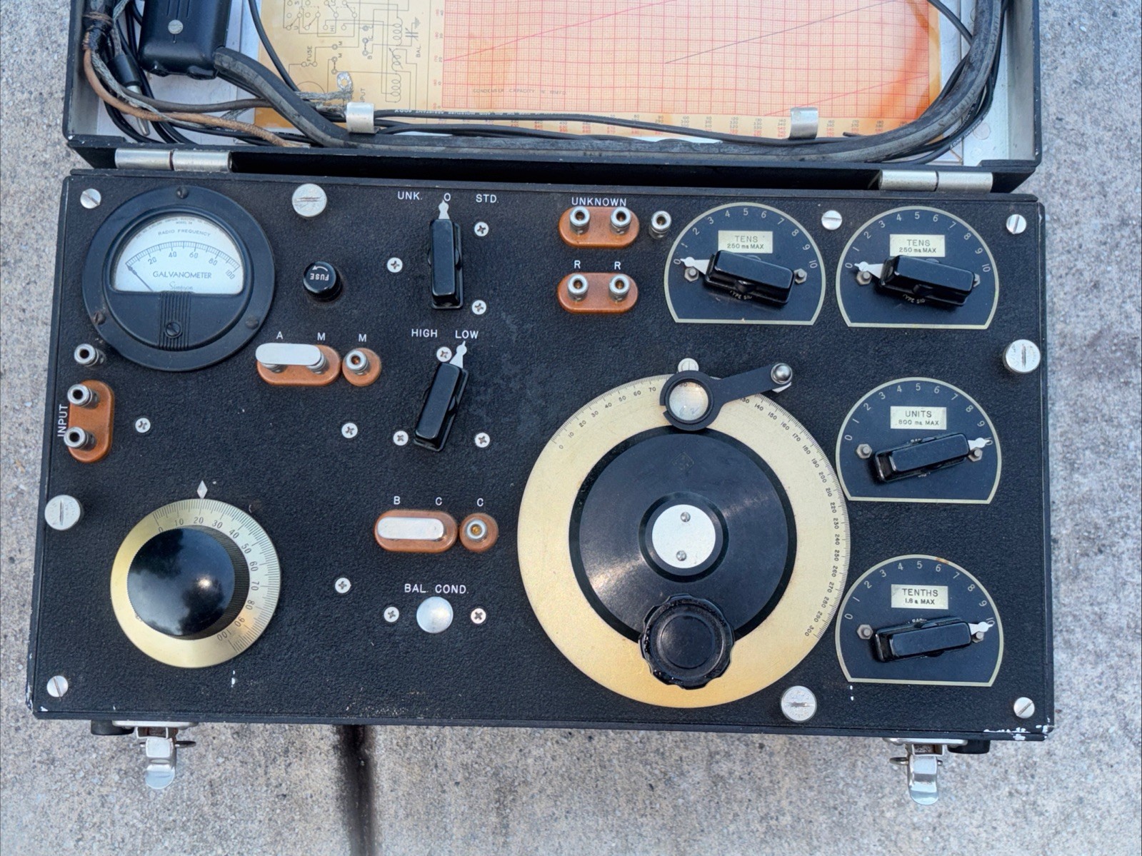 Vintage US NAVY- Bureau Ships ZM-6/U Or CA-1280 RF RF Impedance Measuring Unit