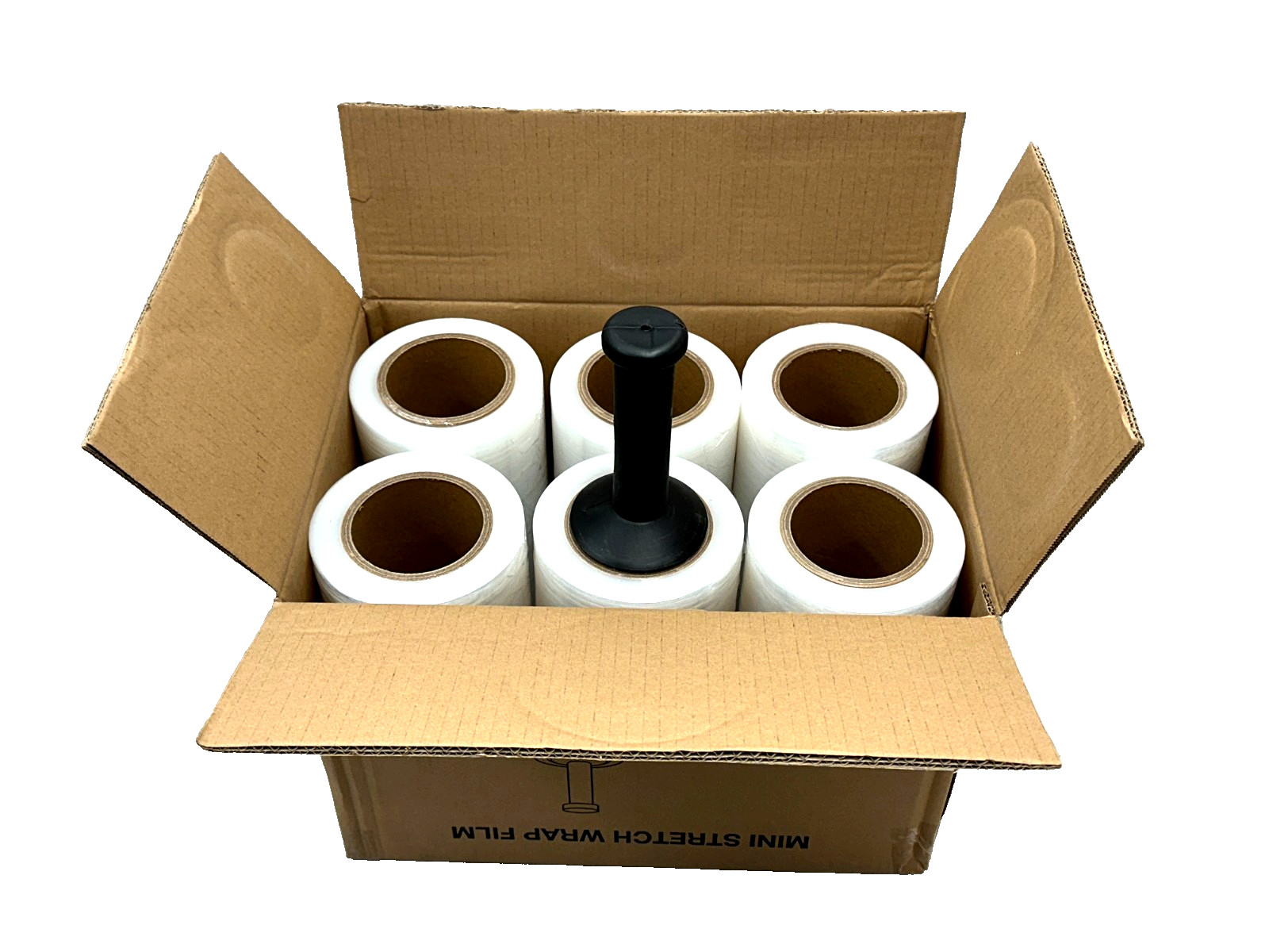 5″ in. x 1000FT 12 Rolls 80 Gauge Stretch Shrink Film Wrap + Handle
