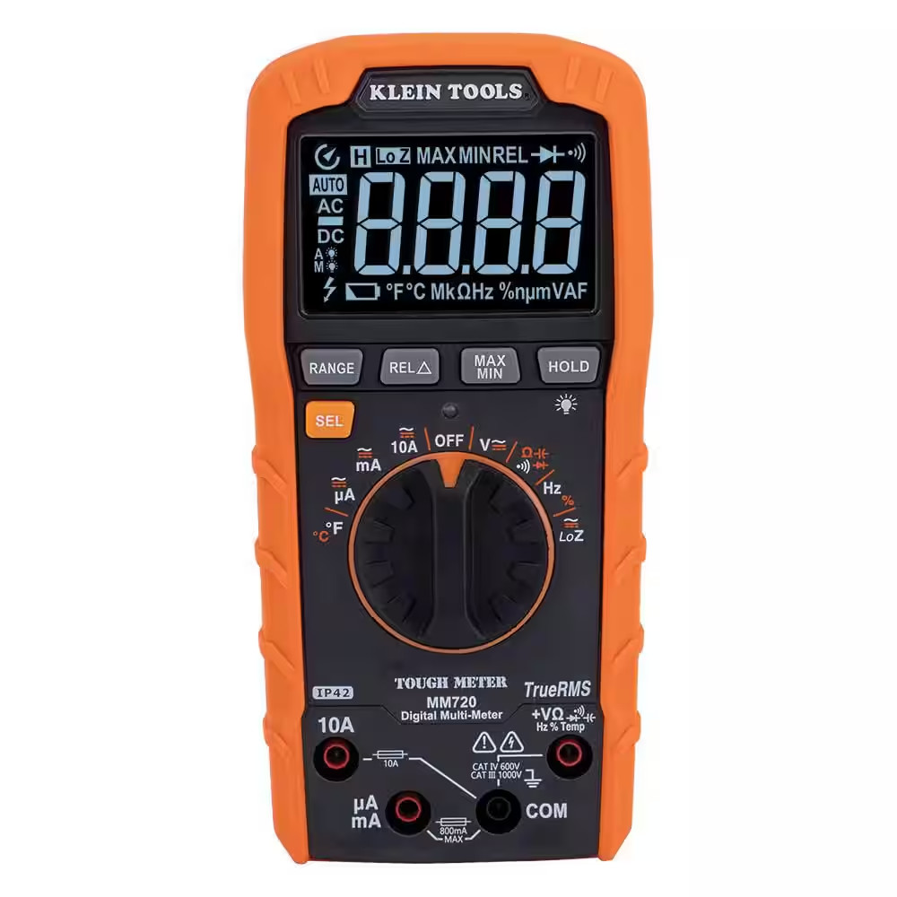 1000-Volt Digital Multi-Meter, TRMS Auto-Ranging, Temp, Low Impedance