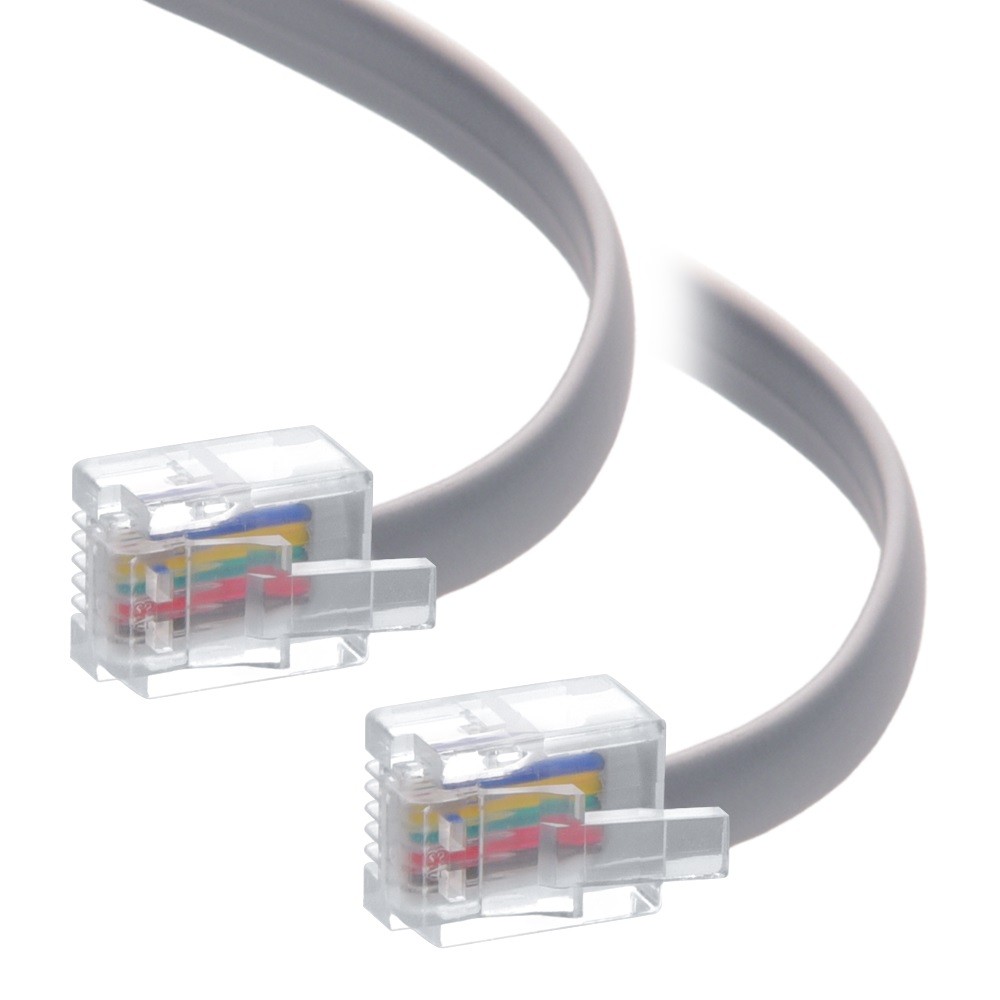 5 Pack of 7Ft RJ12 Modular Cable Reverse