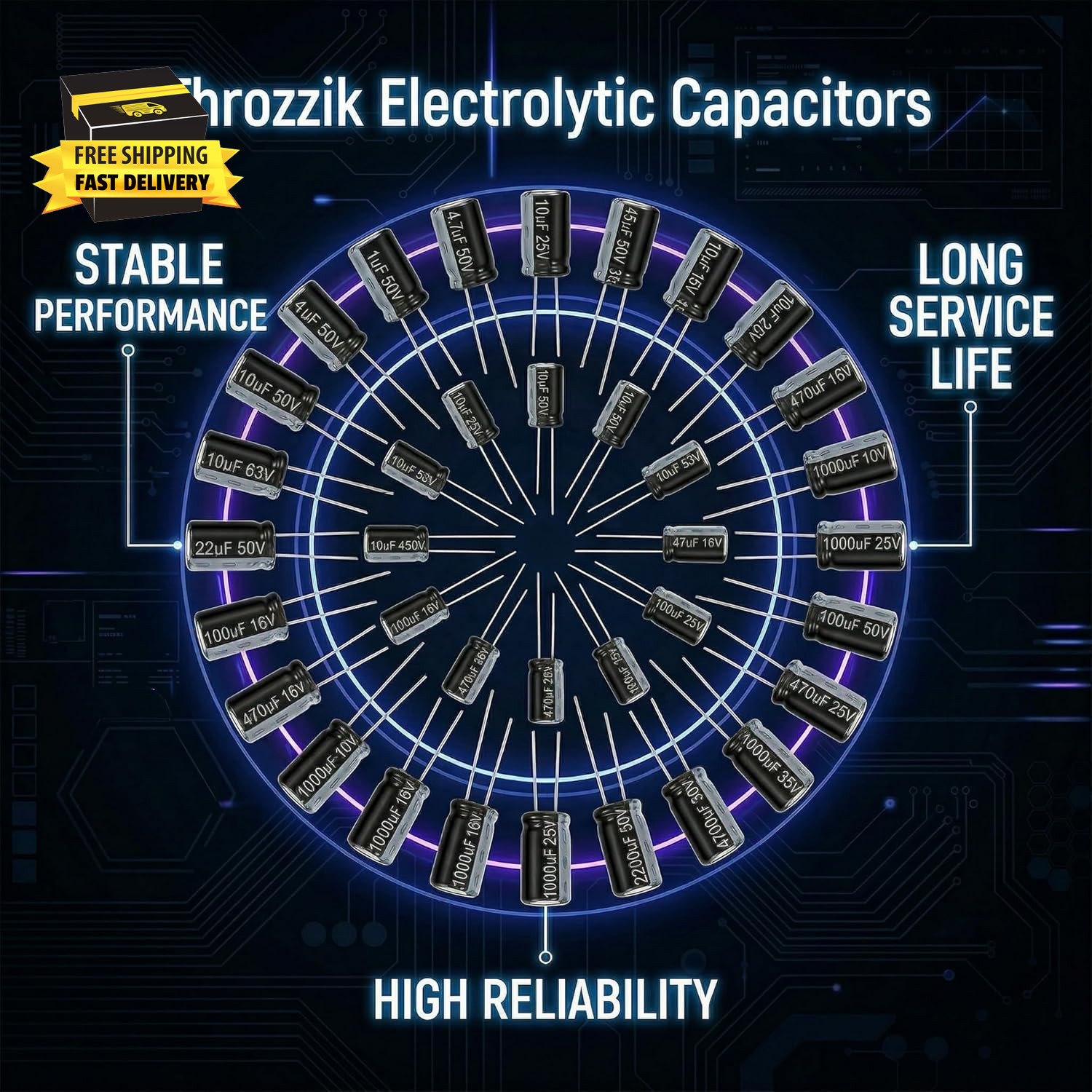 1Uf 50V 5 * 11Mm 20Pcs Electrolytic Capacitor 1 Uf MFD 50 Volt 0.2 * 0.43In Alum