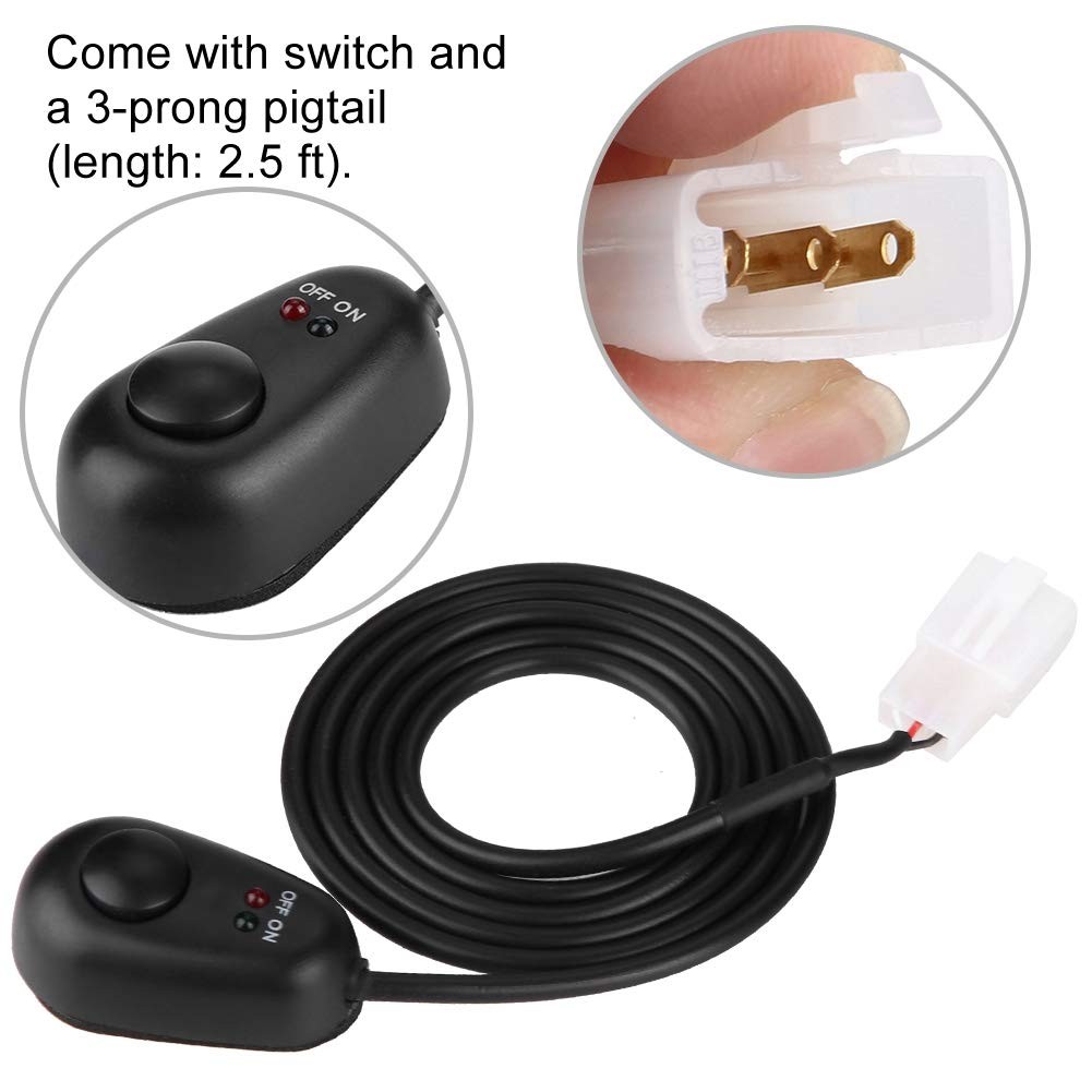 Paste Type Car Push Button Switch Water Drop Shape 12V Red Green LED Light