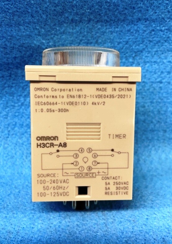 OMRON TIMER, TYPE H3CR-A8, 100-240 V AC, 100-125 V DC