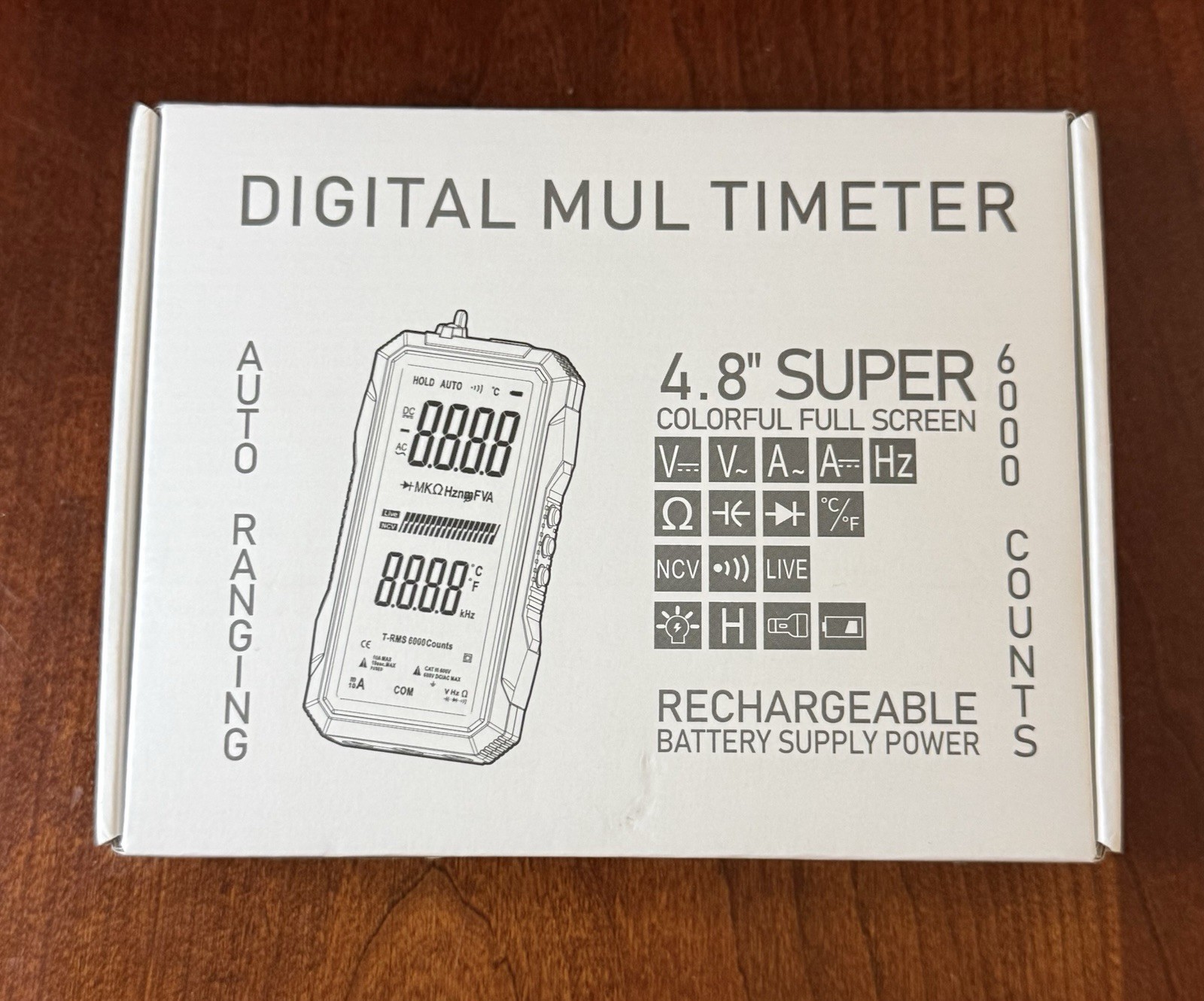 Digital Multimeter, 2026 Upgraded FS899L Multimeter, USB Rechargeable Digital Mu