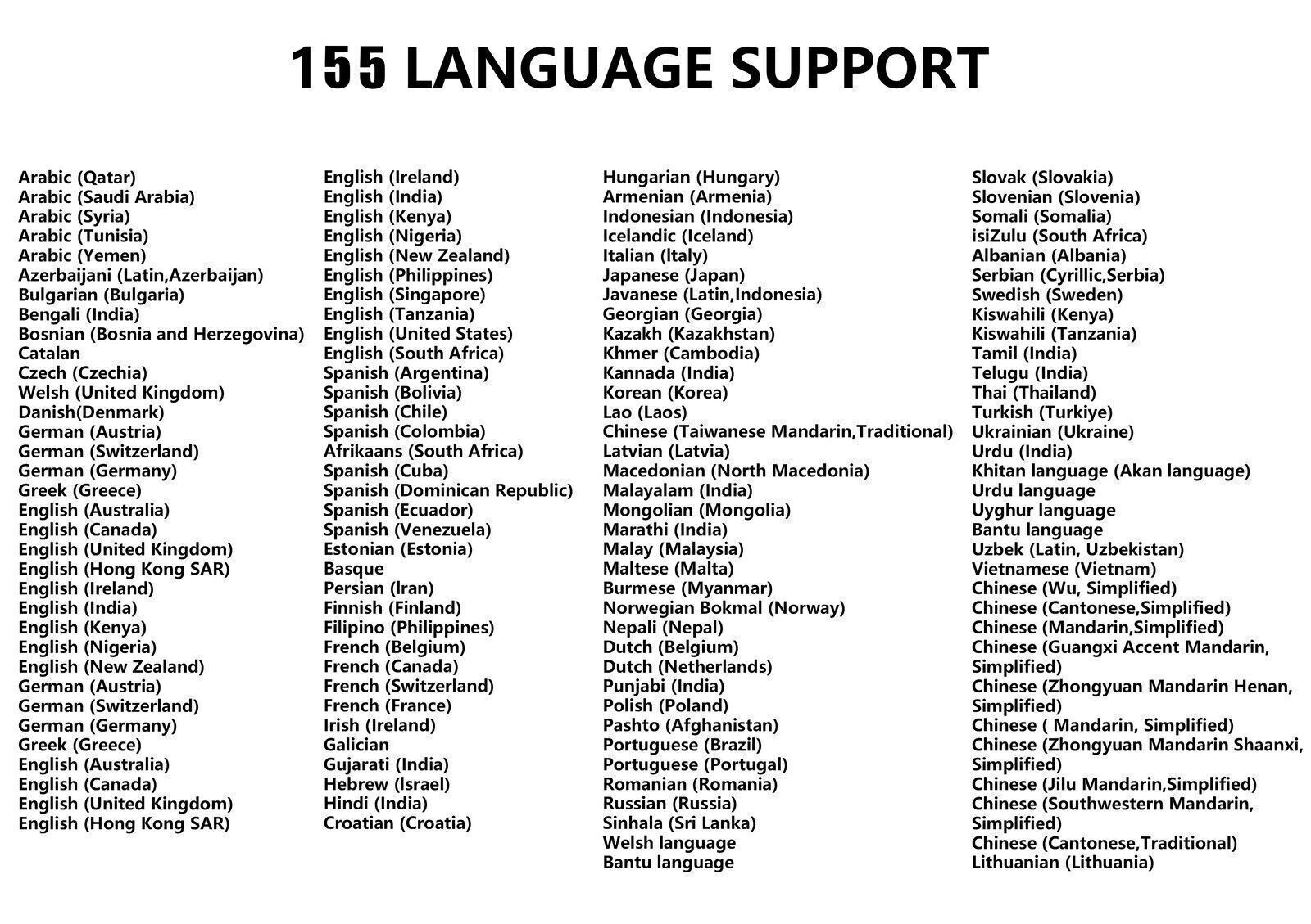 155 Language Smart Translator Earbuds Wireless Bluetooth 5.3 Headphones New
