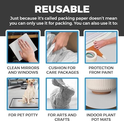 50 or 100 Sheets Packing Paper for Moving, Newsprint Paper for Packing Wrapping