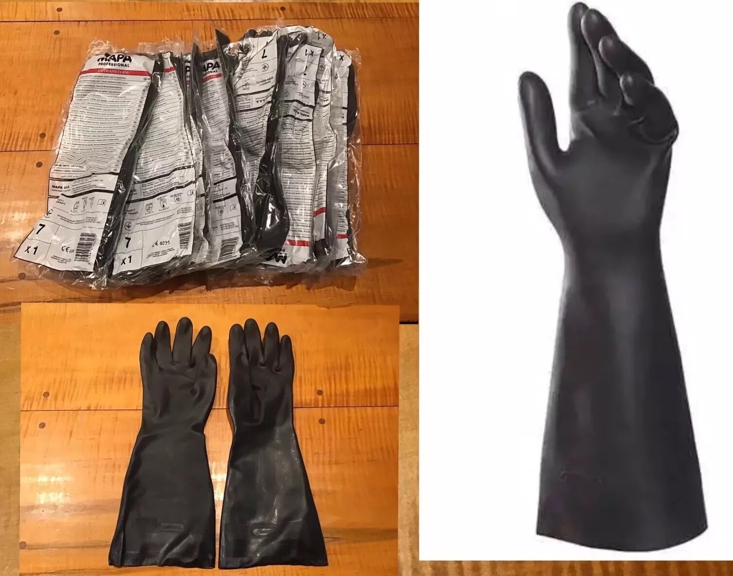 Neoprene Furniture Stripping Gloves 12 pair NS-450 -16″ SZ-7 Chemical Resistant