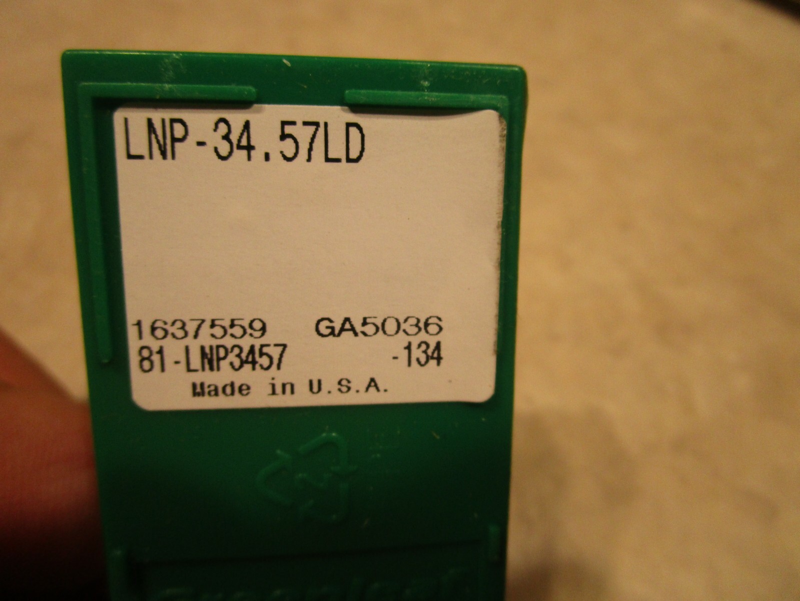 5 PCS GREENLEAF 81-LNP3457 CARBIDE INSERTS LPN-34.57LD GA5036, E0019