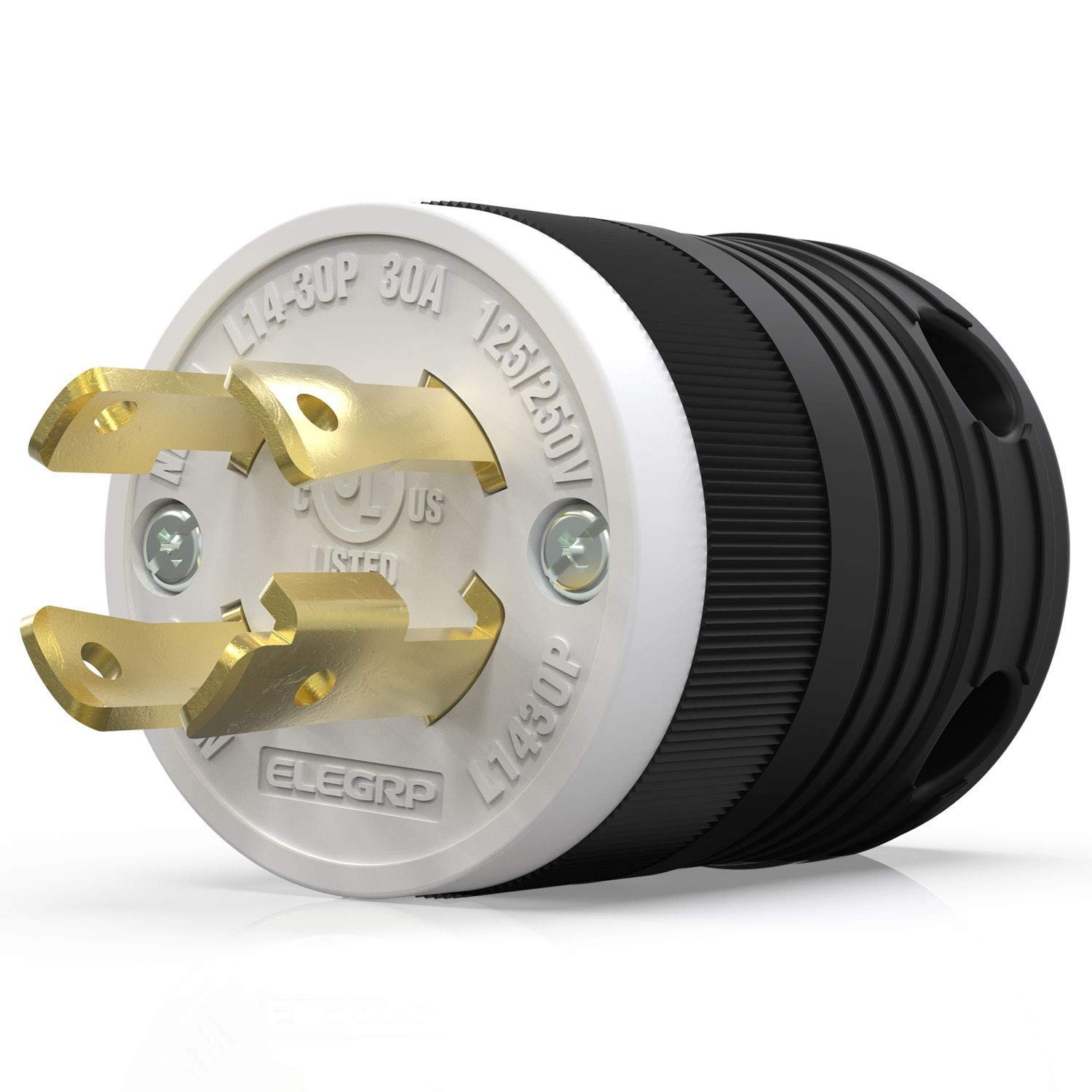 NEMA L14-30P Locking Plug – 30 Amp Heavy Duty, Listed Twist Lock Connector