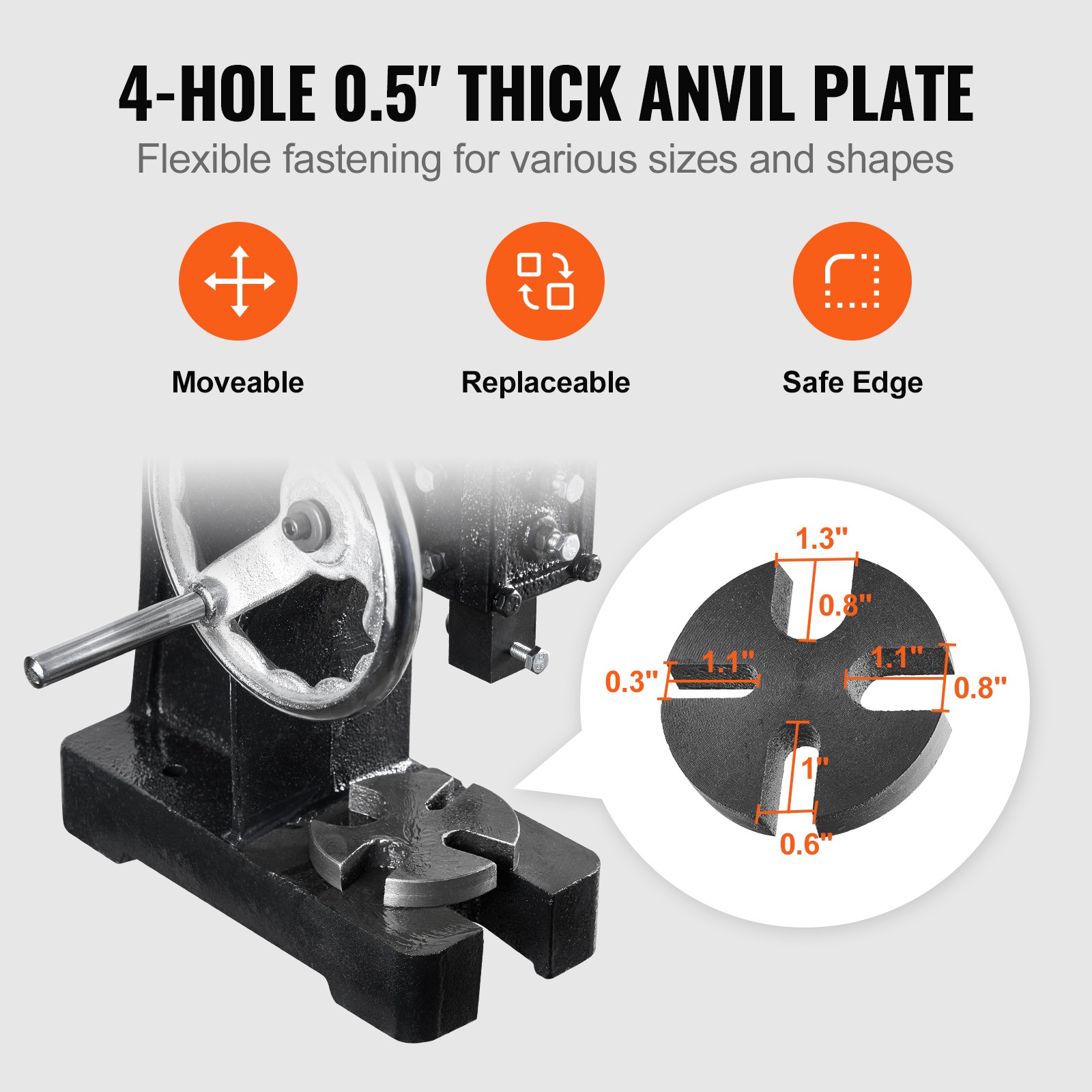 1 Ton Manual Arbor Press Handwheel 5.9″ Height Cast Iron Desktop