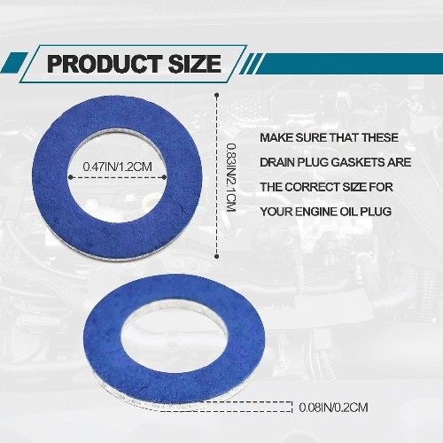 24PCS 12mm Aluminum Oil Drain Plug Crush Washer Gaskets, OEM: 90430-12031 90430-