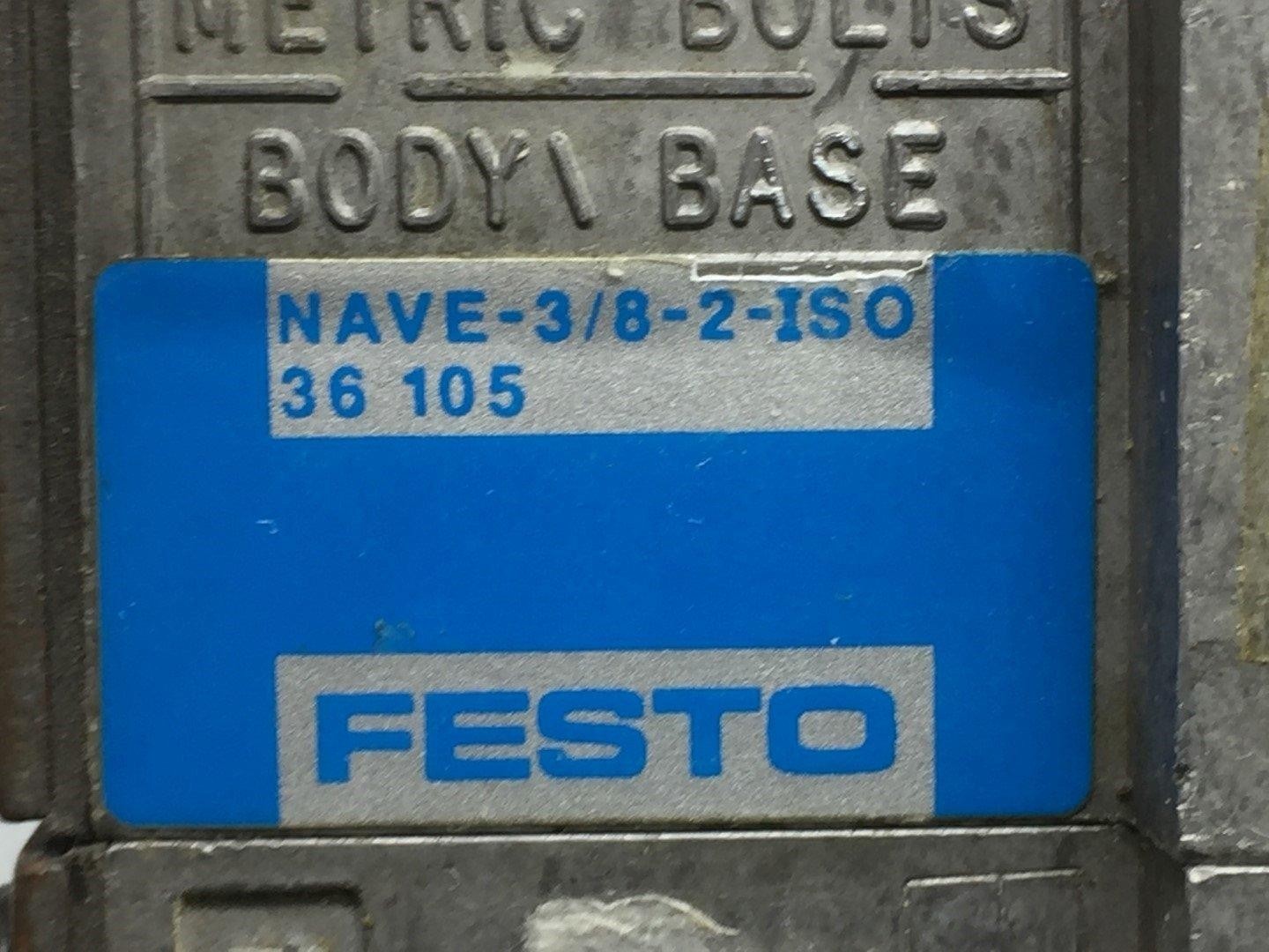 Festo NAVE-3/8-2-ISO/ IEPL-04-D-2/ IEPR-04-D-2 Manifold Valve Assembly