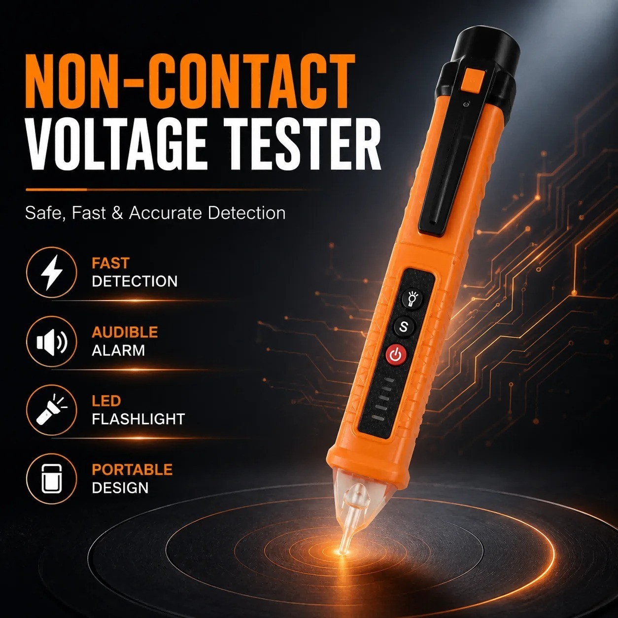 Voltage Electric Tester Volt Detector Test Pen Non-Contact Sensor AC DC 12-1000V