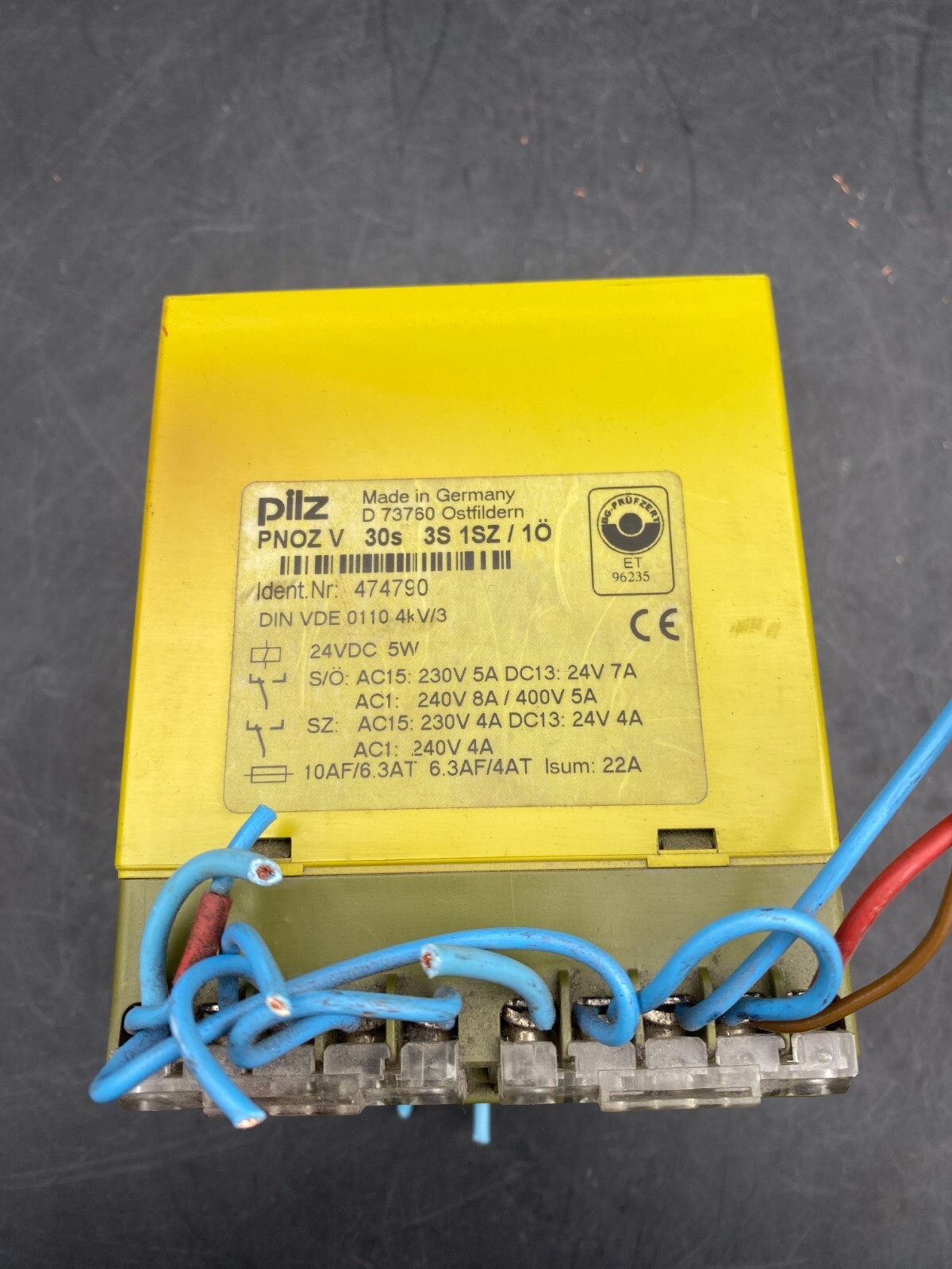 PILZ 18292 PNOZ V 30s 3S 1SZ/1O 474790 SAFETY RELAY