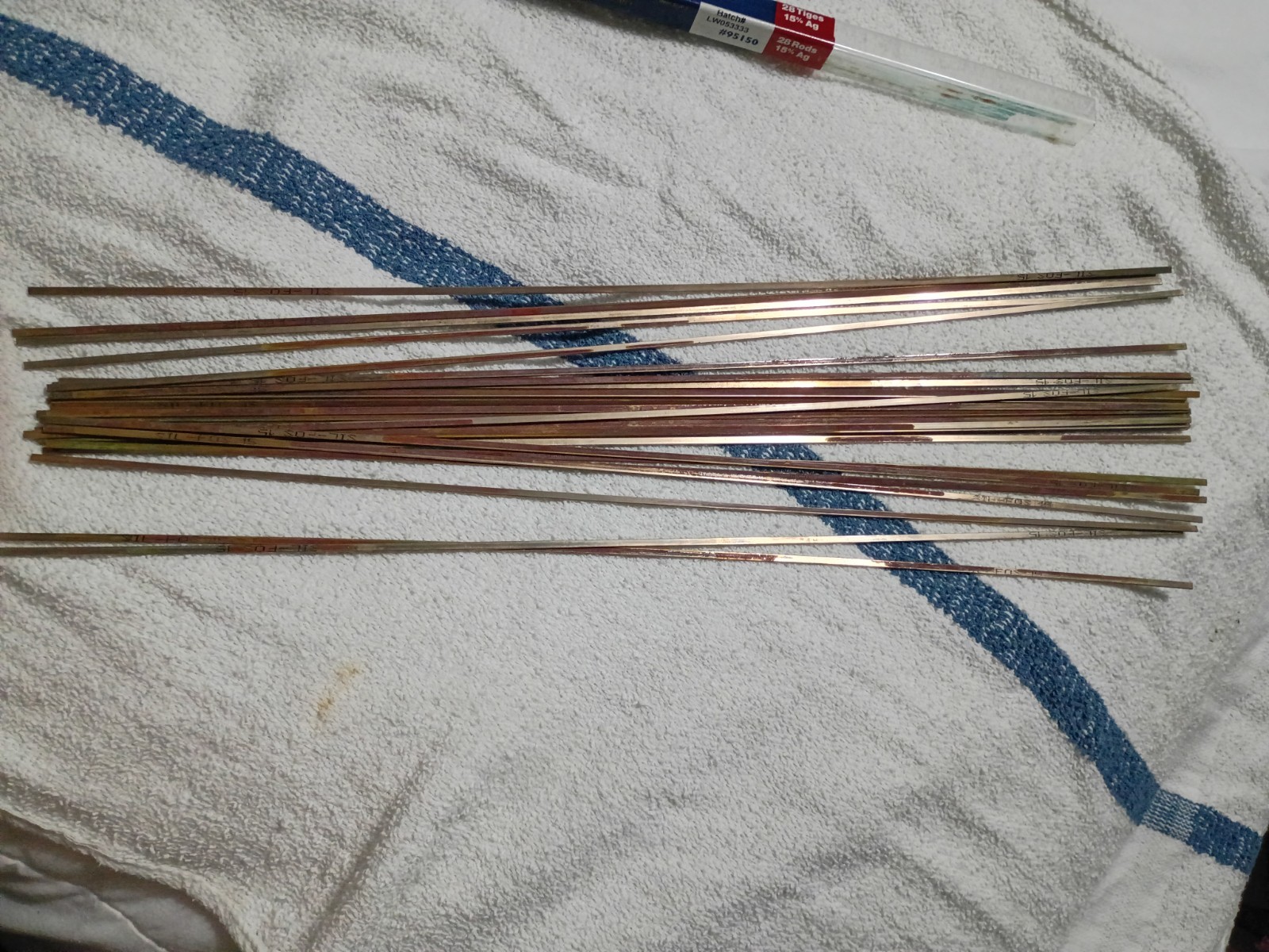 95150 Lucas Milhaupt Sil Fos Silvaloy 15% Silver Solder 28 Rods 1 pound solder