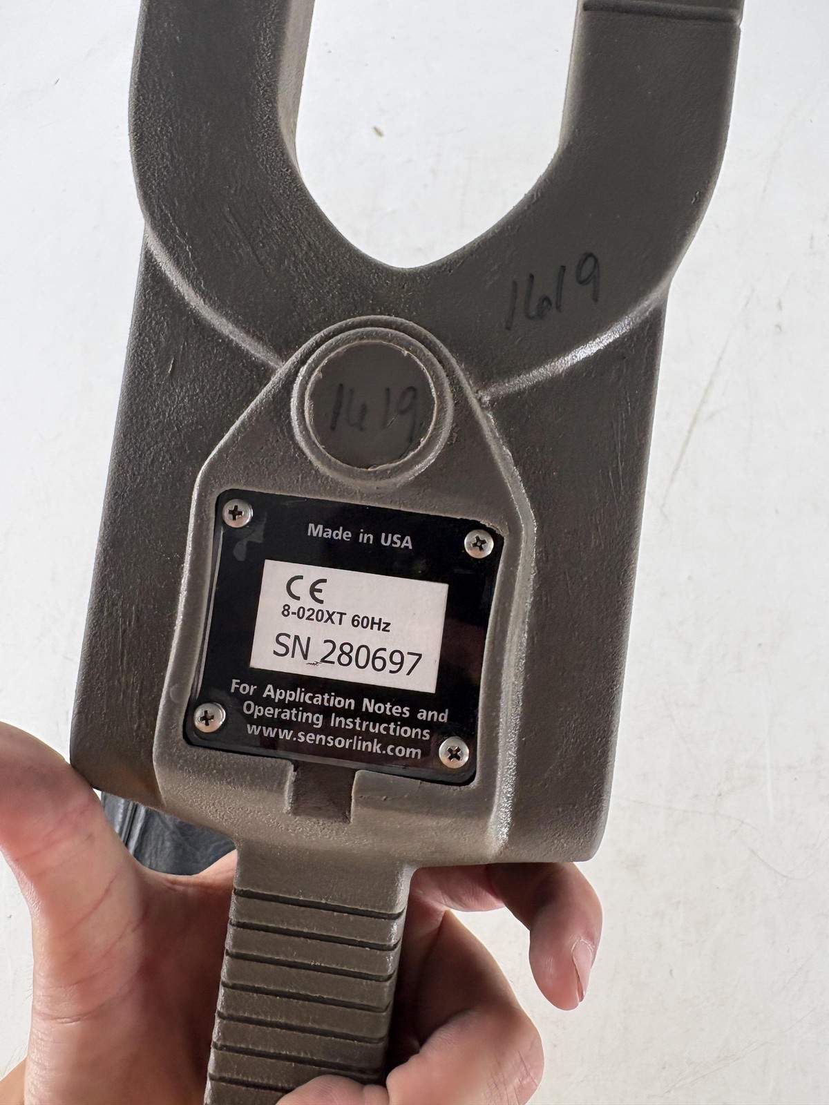 SensorLink Ampstik True RMS AC Ammeter 1-5000A Auto-Ranging Clamp Meter Gray USA