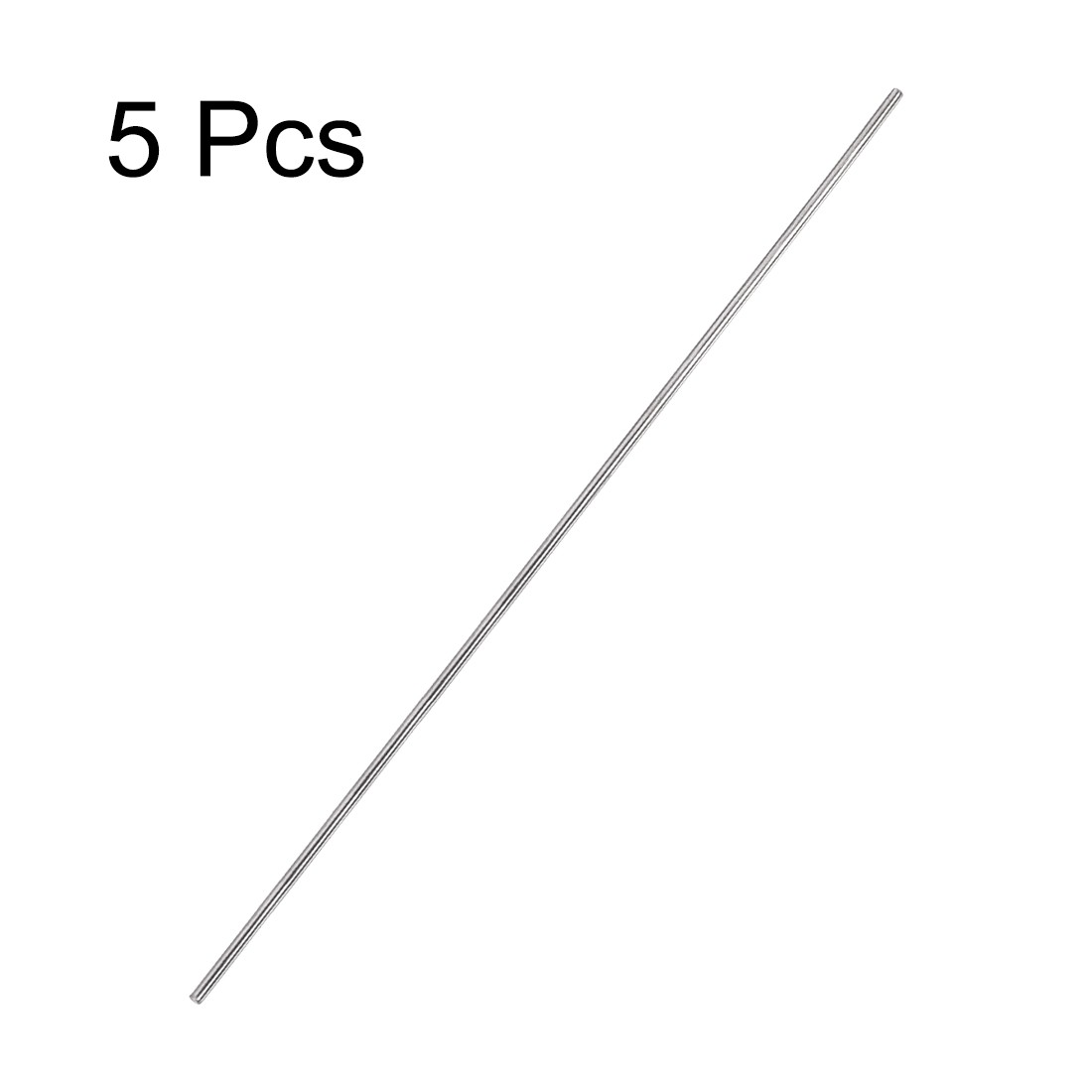 5 Pcs 2mm x 300mm Solid Round Rod for DIY Craft 304 Stainless Steel