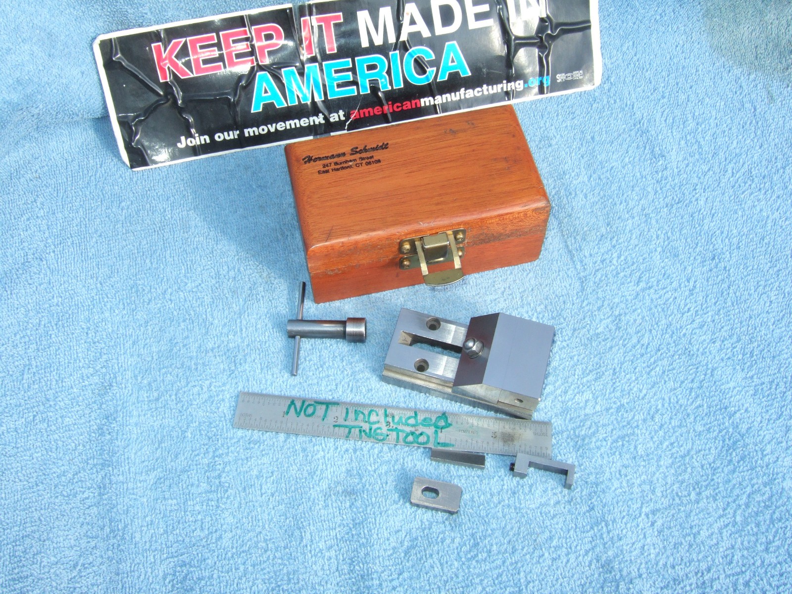 HERMANN SCHMIDT USED 2b GRIND VISE V0-1-1/2a TOOLMAKER MACHINIST CASEw/WRENCH