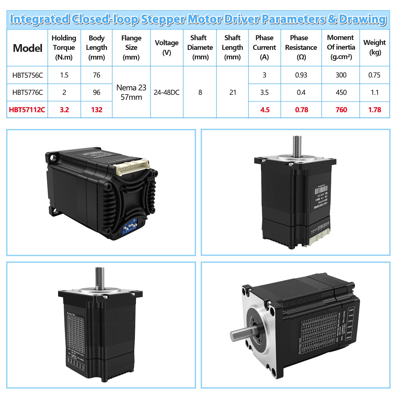 30~60kg Ballscrew Slide Table Linear Actuator Easy Servo Motor+Power Supply Kits