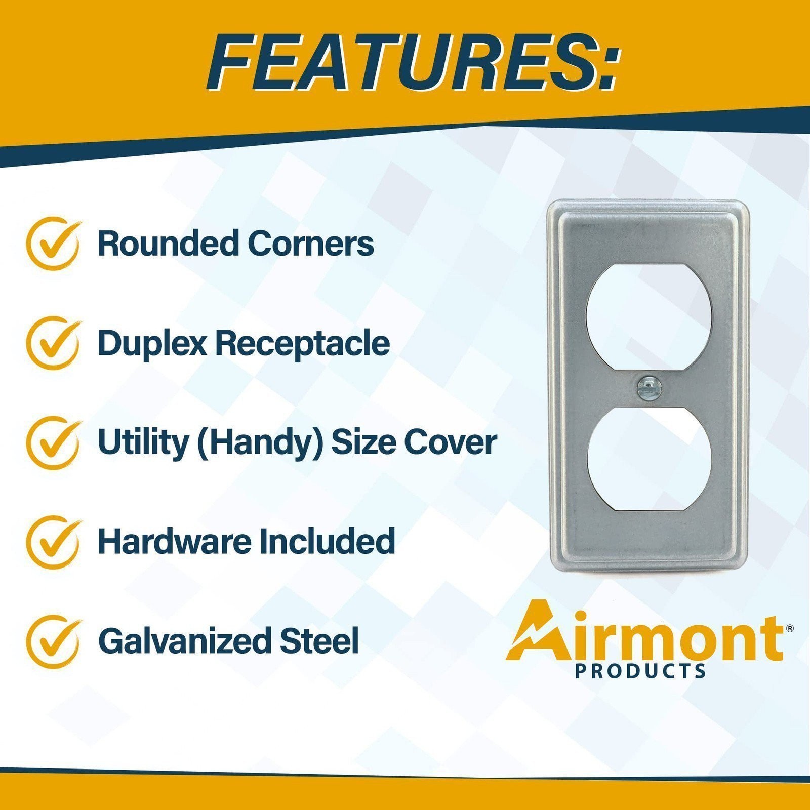 Outlet Box Kit, 2×4» Utility Electrical Box, Duplex Receptacle 2×4» Cover