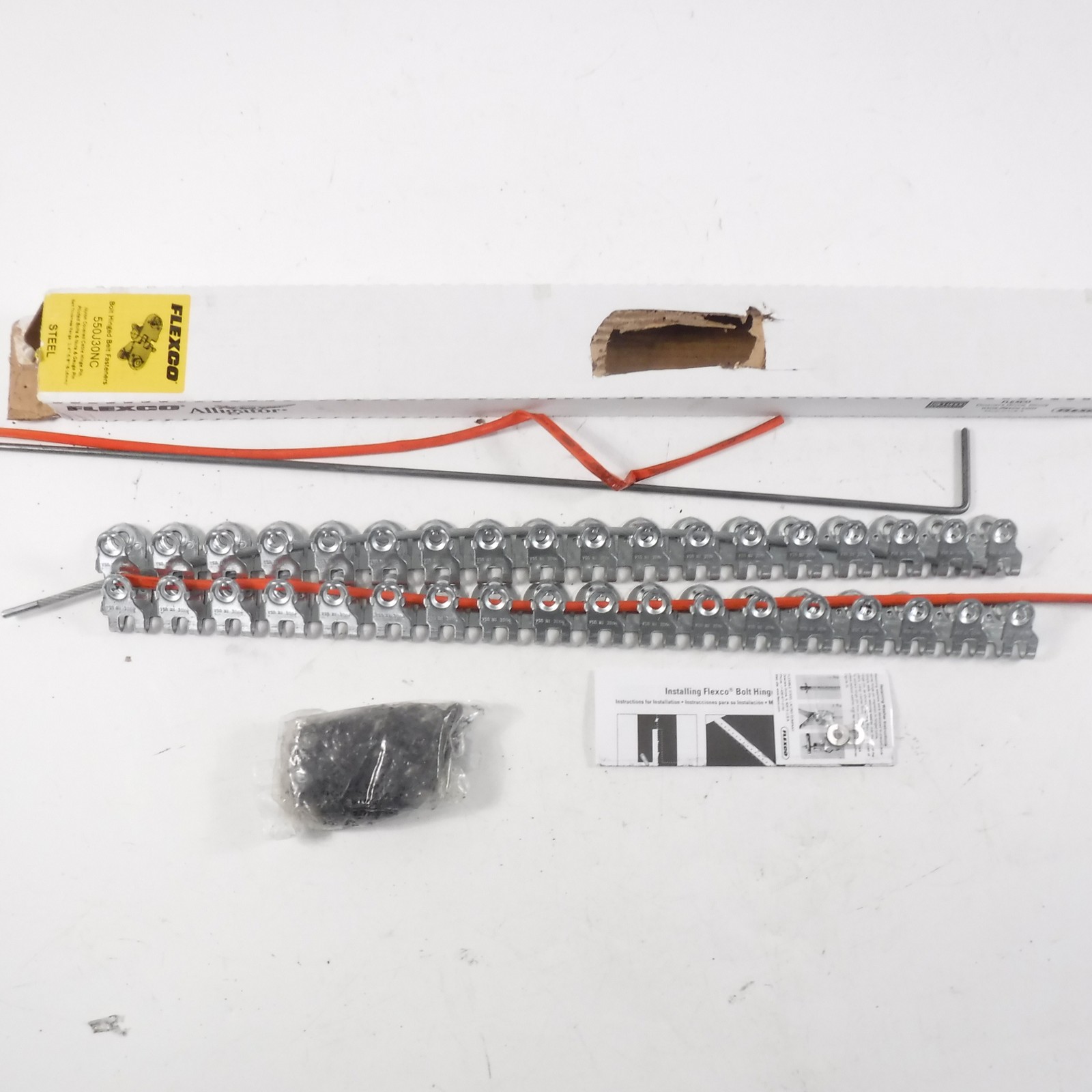 Flexco 40049 Conveyor Belt Bolt Hinged Belt Fasteners 1/4″-5/8″ 550J30NC