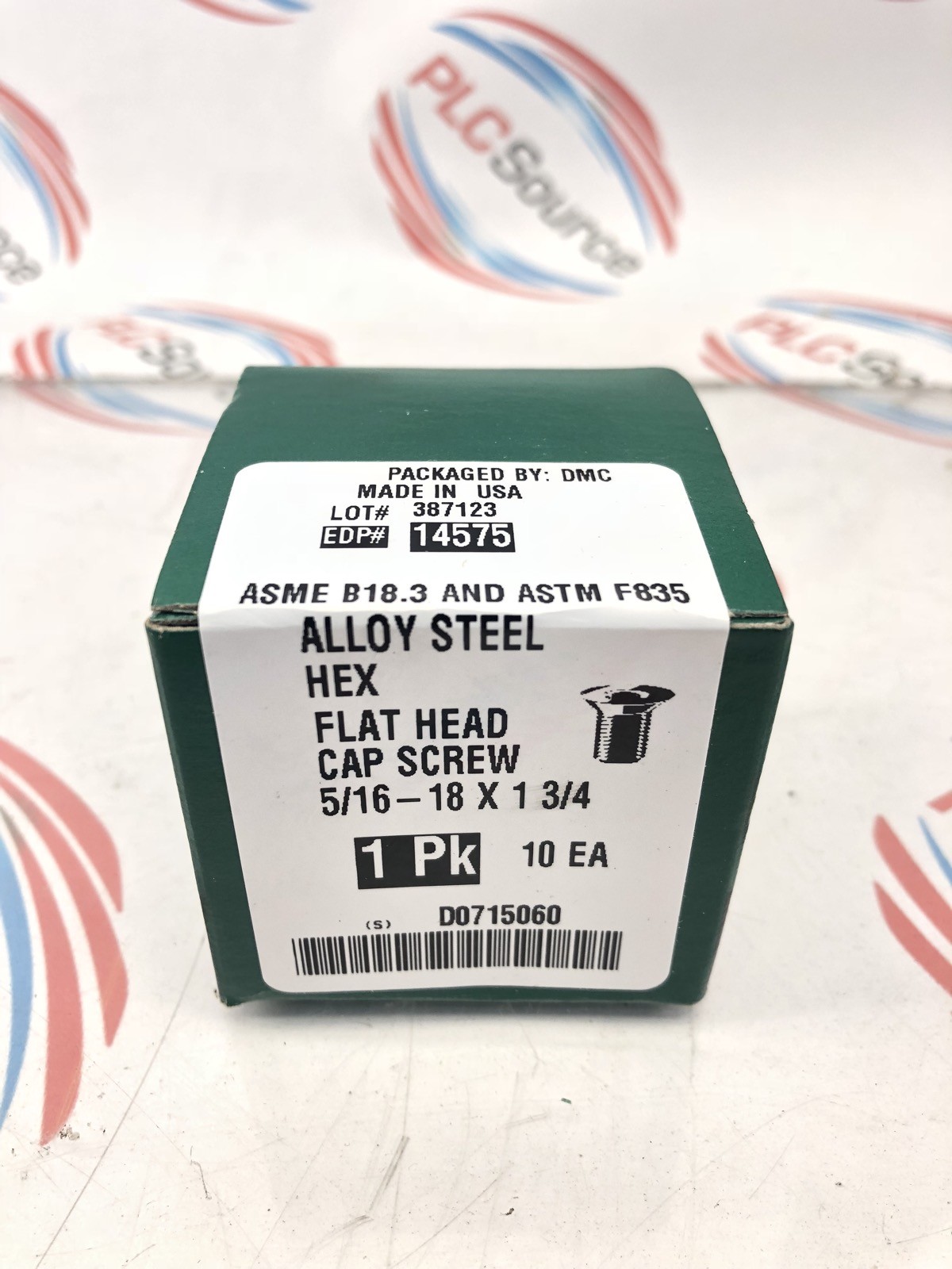 ASME B18.3 AND ASTM F835 BOX OF 10 HEX FLAT HEAD CAP SCREW