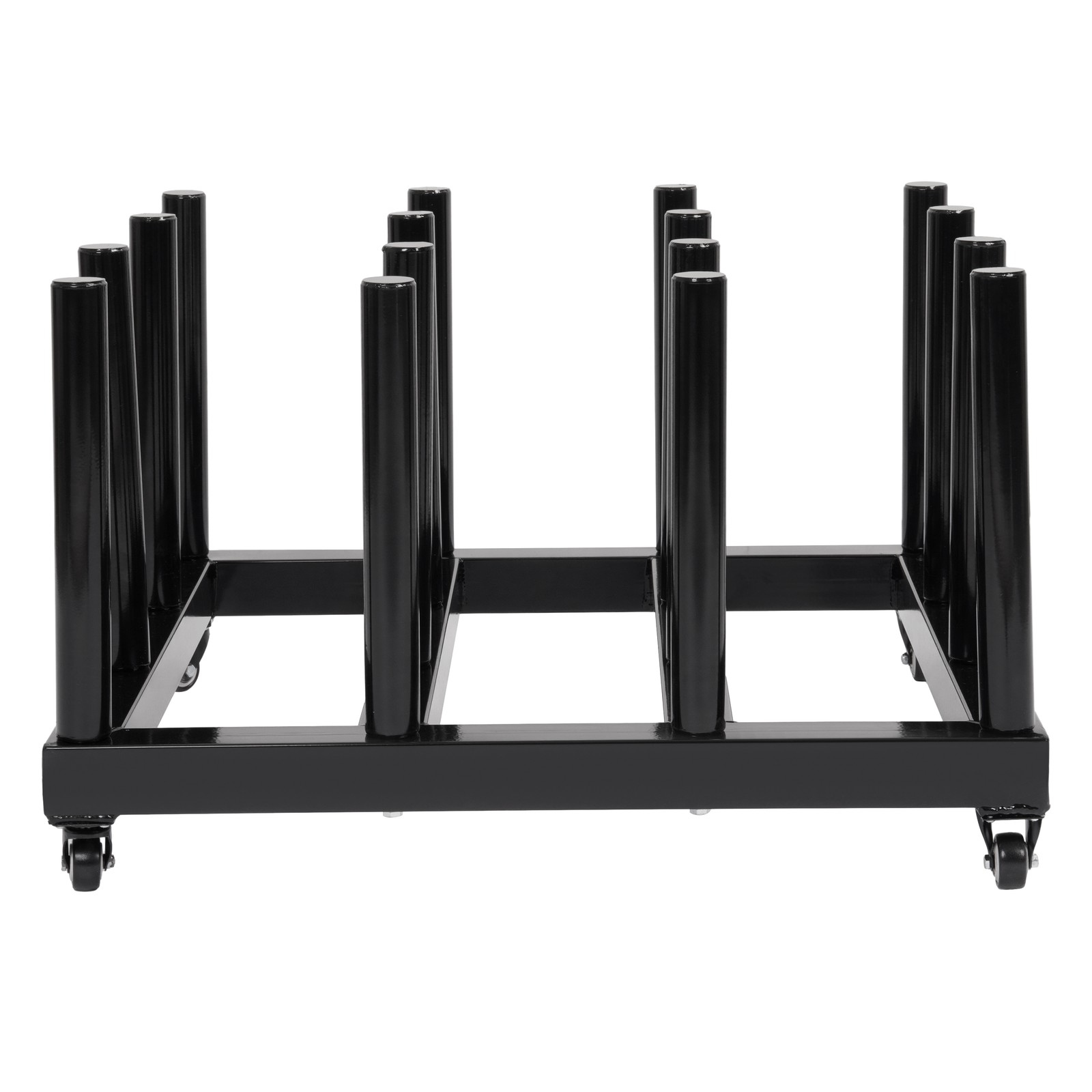 1200LBS Vinyl Cart Mobile Media Rack w/ Casters 16 Rolls Digital Media Storage