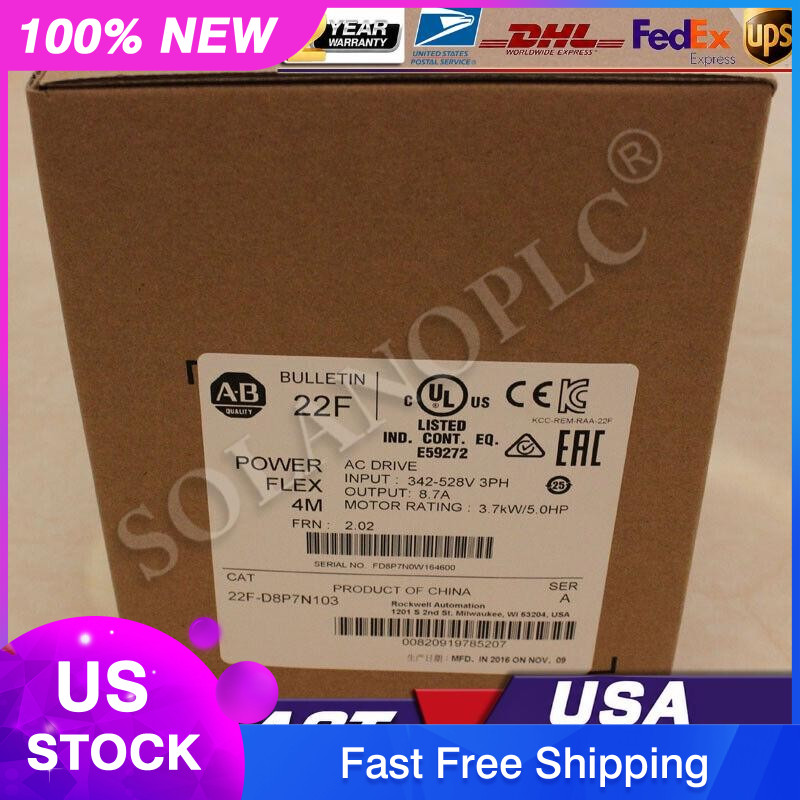 22F-D8P7N103 Allen Bradley PowerFlex4M AC Drive New Factory Sealed