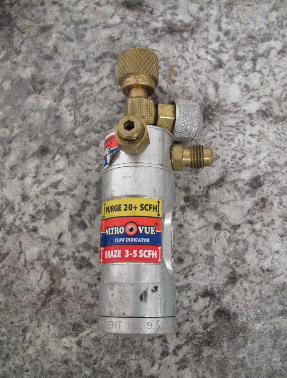 Uniweld NV1 Nitro Vue 1/4″ Flare Fittings Nitrogen Flow Indicator Free Shipping