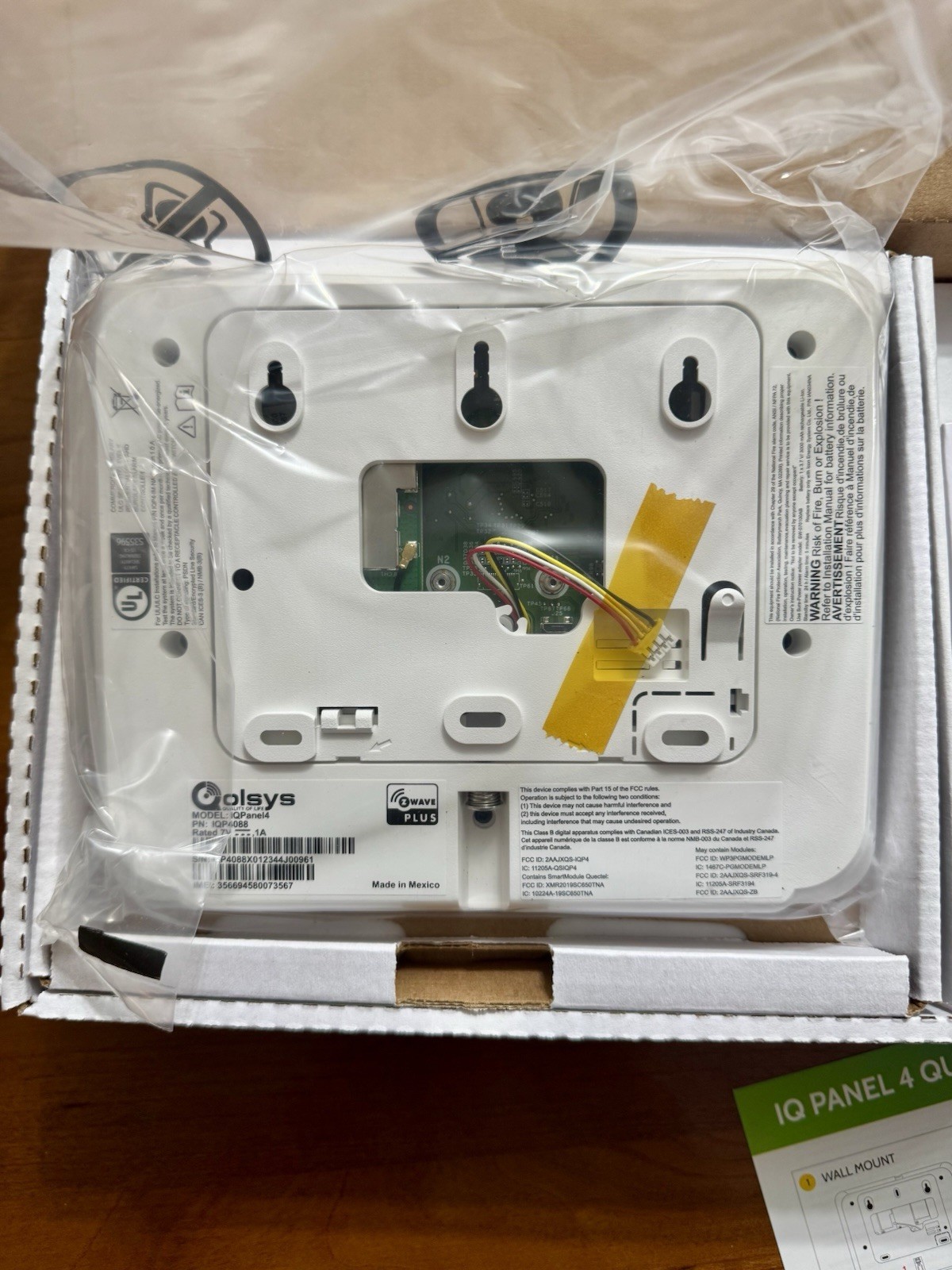 Qolsys IQ Panel4 PowerG Touchscreen Alarm System Security Panel BRAND NEW