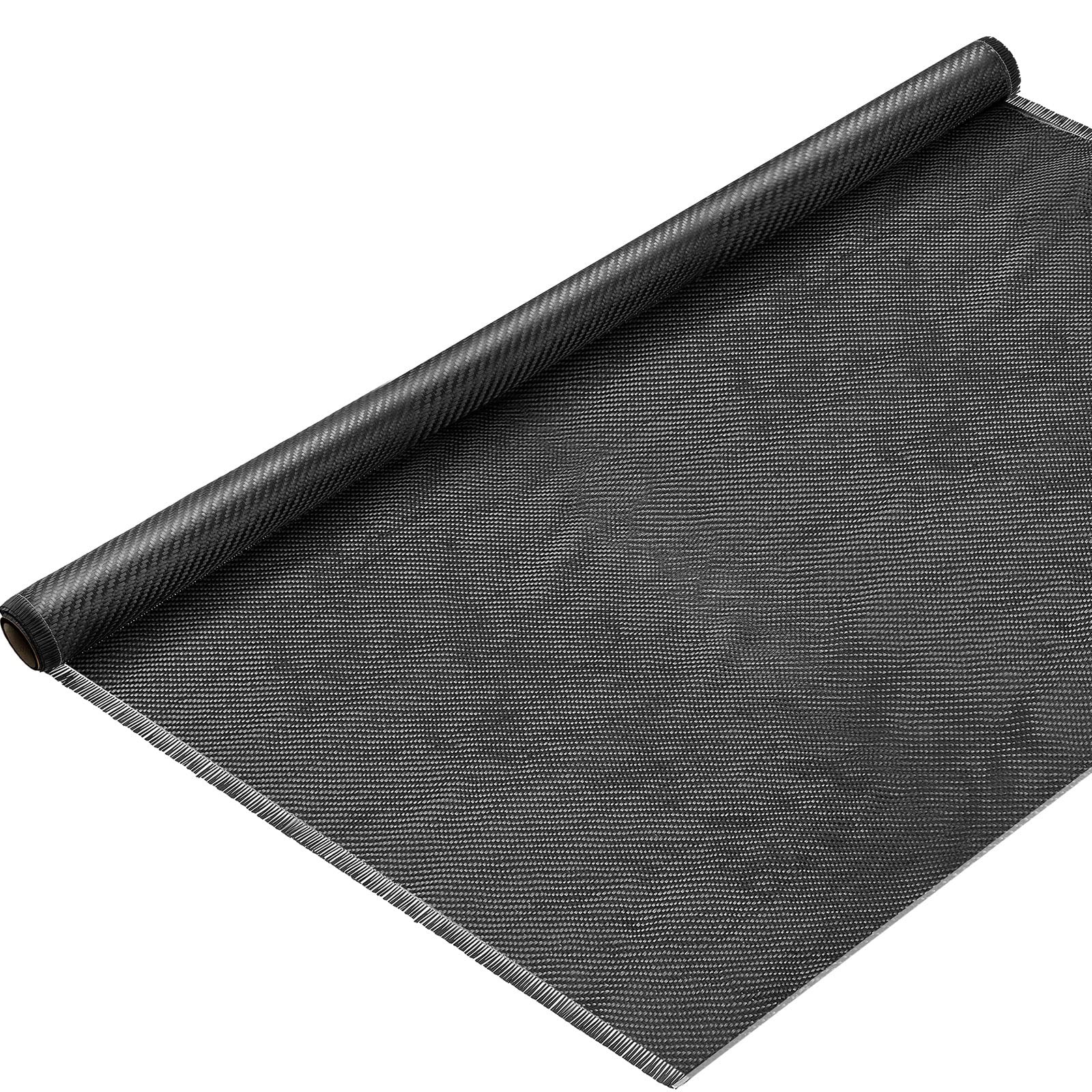 Tudomro 4.17ft x 39.4” Carbon Fiber Fabric Black Pure 50 x 39.4”,