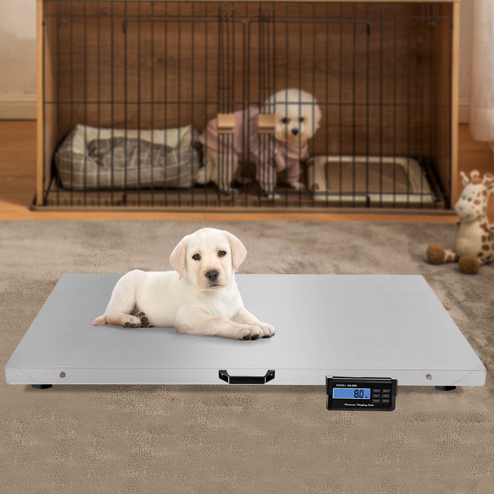 Vet Scale 500kg Veterinary Scale 1100LB Livestock Floor Animal Pet Scale PS-500