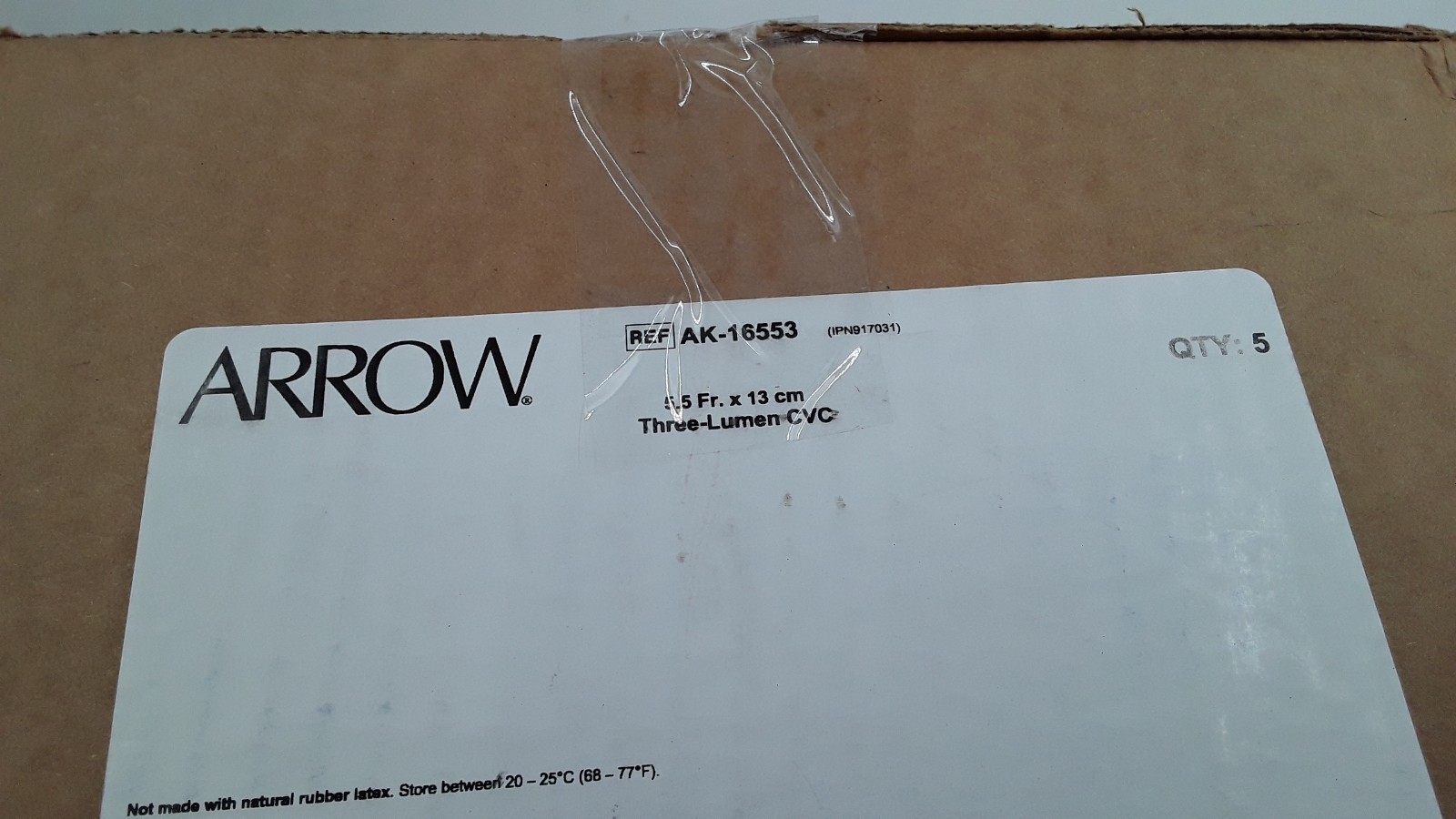 Teleflex Arrow REF AK-16553 5.5 Frx13cm Three Luen CVC QTY 5