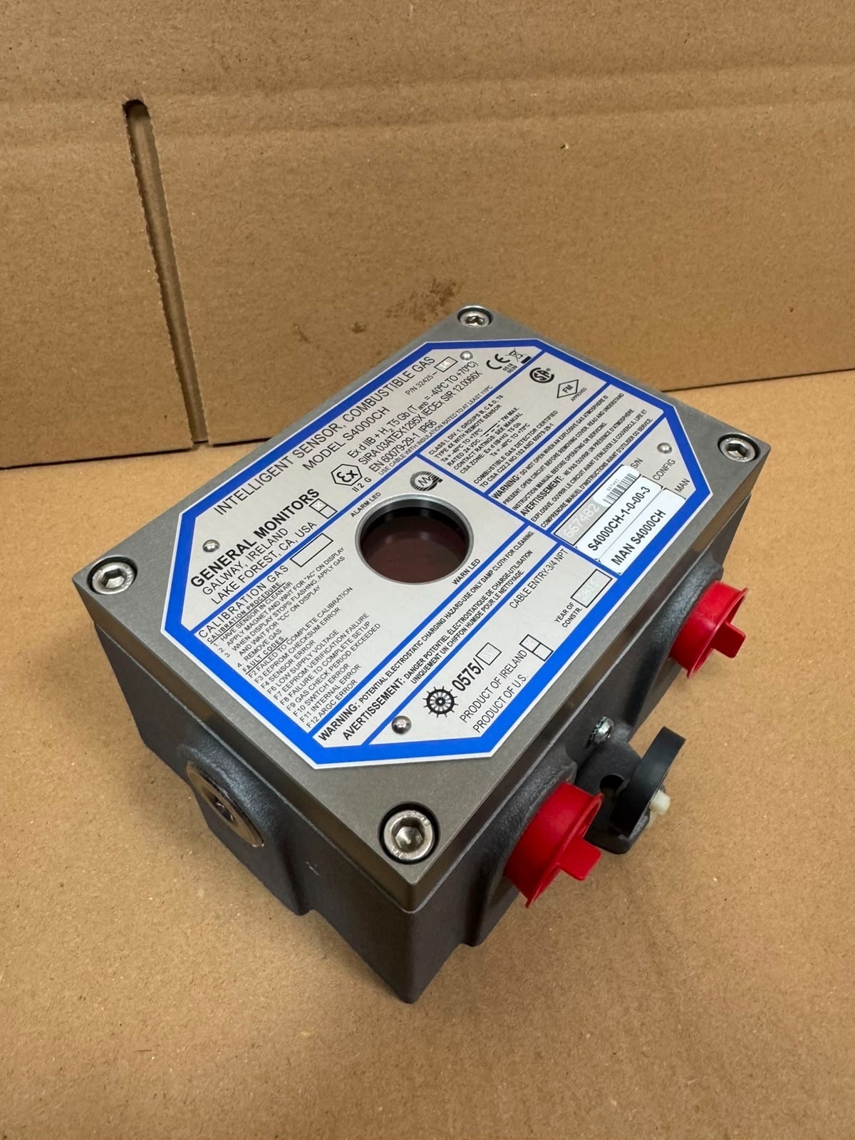 General Monitors / Intelligent Sensor, Combustible Gas / S4000CH / 32425-14