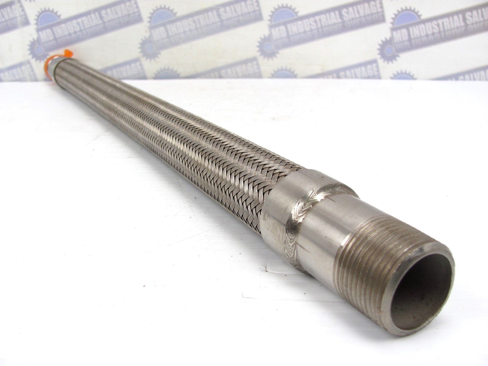 1 in x 19 in BRAIDED STAINLESS STEEL HOSE 24 in Overall – 1 in NPT x 1 in NPT