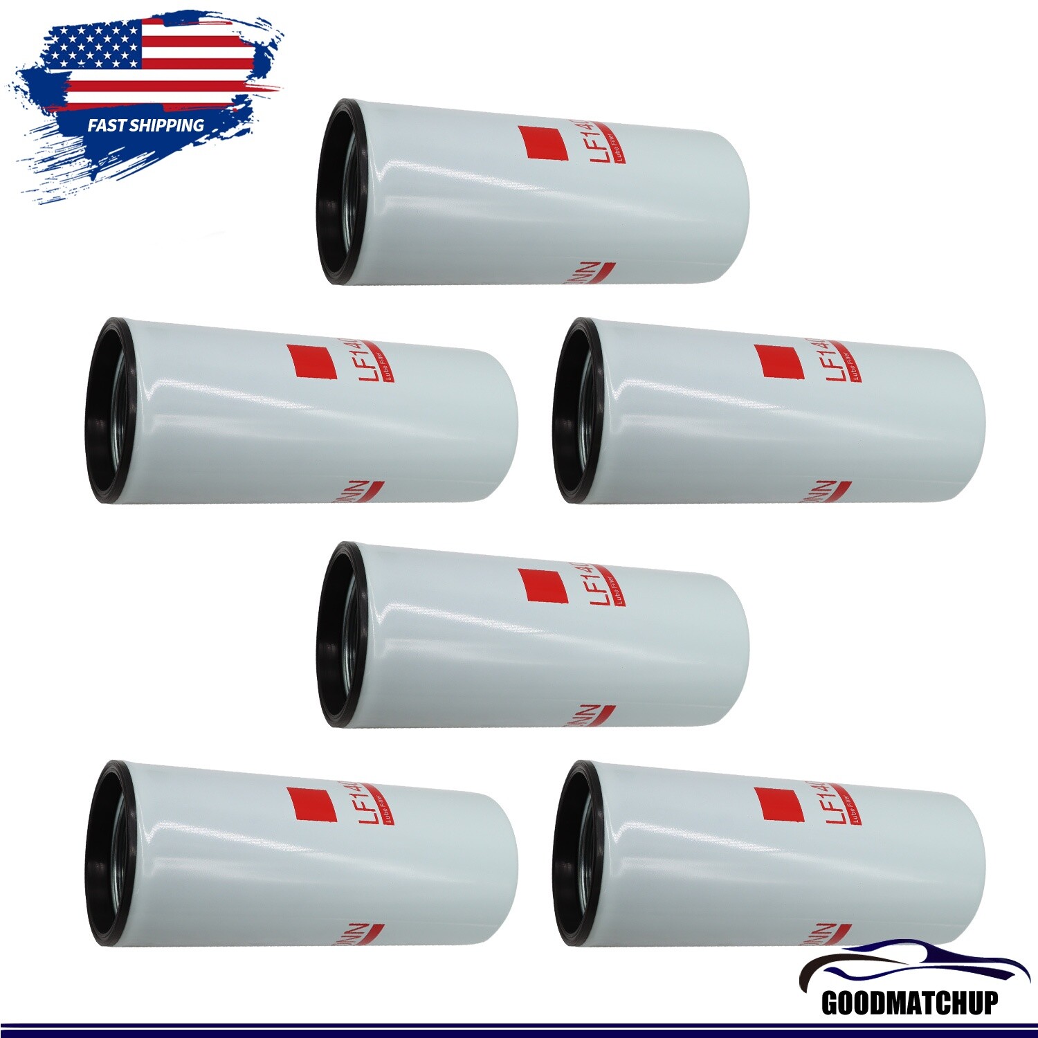 6Pcs Oil Filter Fleetguard LF14000NN For Cummins ISX 4367100