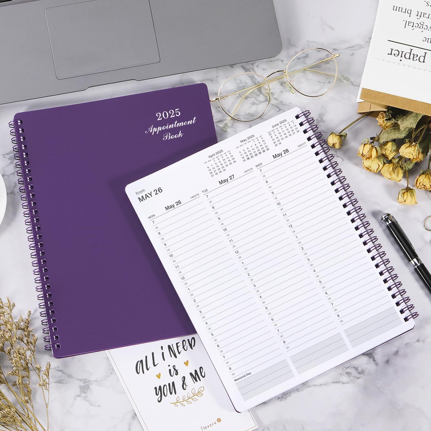 2025 Weekly Appointment Book/Planner-Daily Hourly Planner 2025,Jan 2025-Dec 2026
