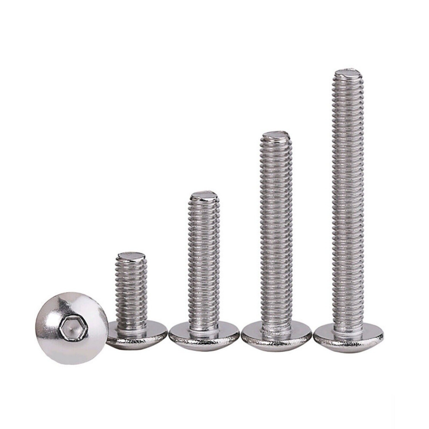 Truss Socket Cap Screws Allen Bolt Hex Drive M3 M4 M5 M6 M8-304 Stainless Steel