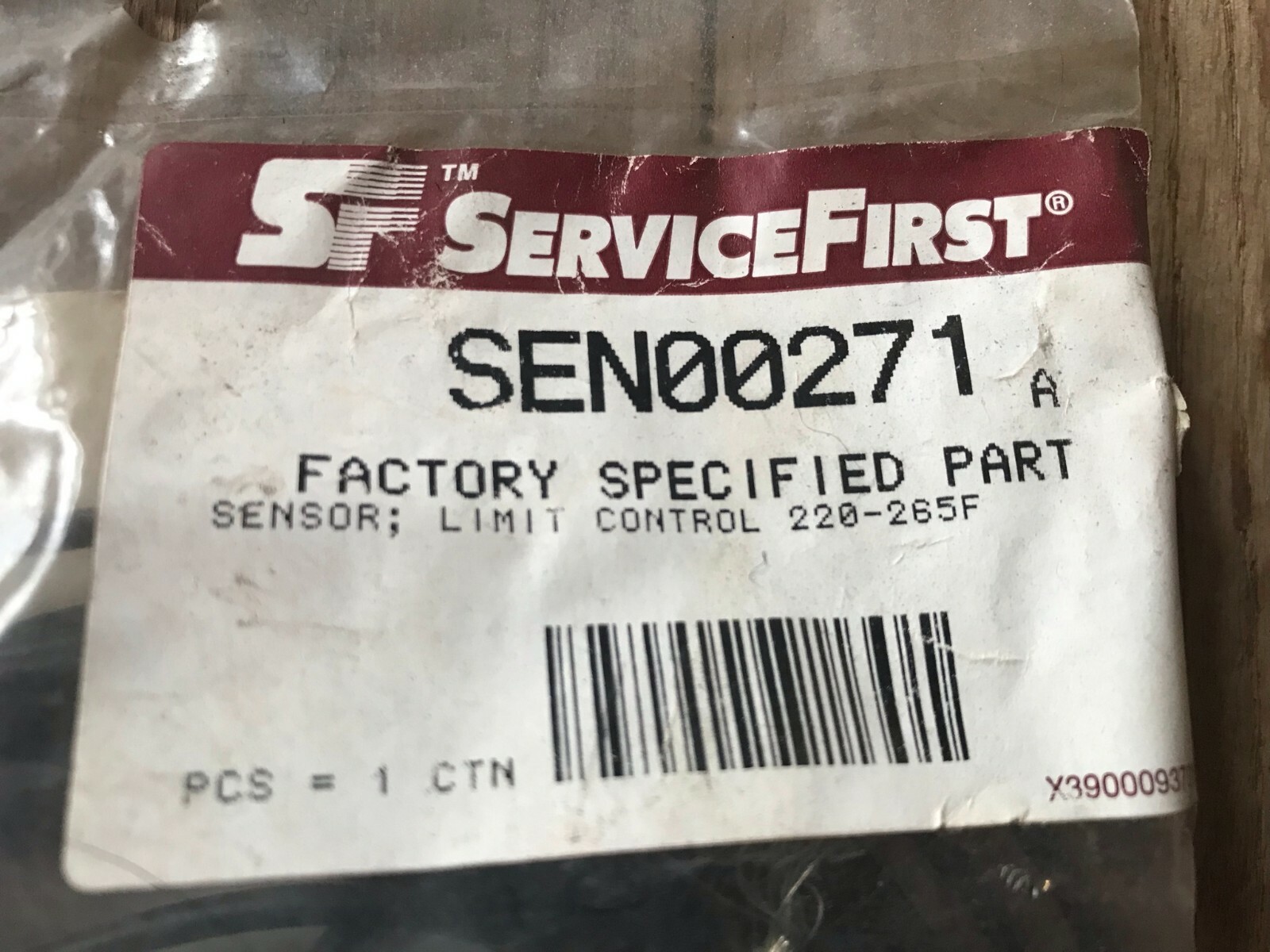 SERVICEFIRST SEN00271 FACTORY SPECIFIED PART LIMIT CONTROL CENSOR 220-265F
