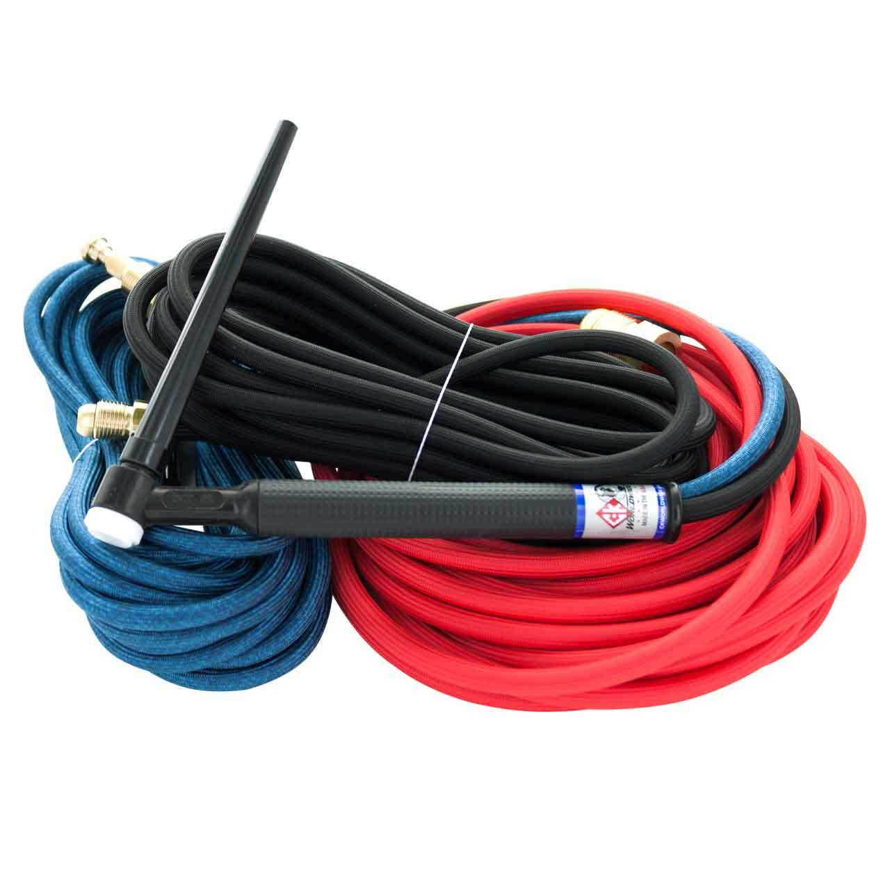 CK20 Water Cooled TIG Torch Kit 250A 25′ 3-Pc Super-Flex CK20-25SF