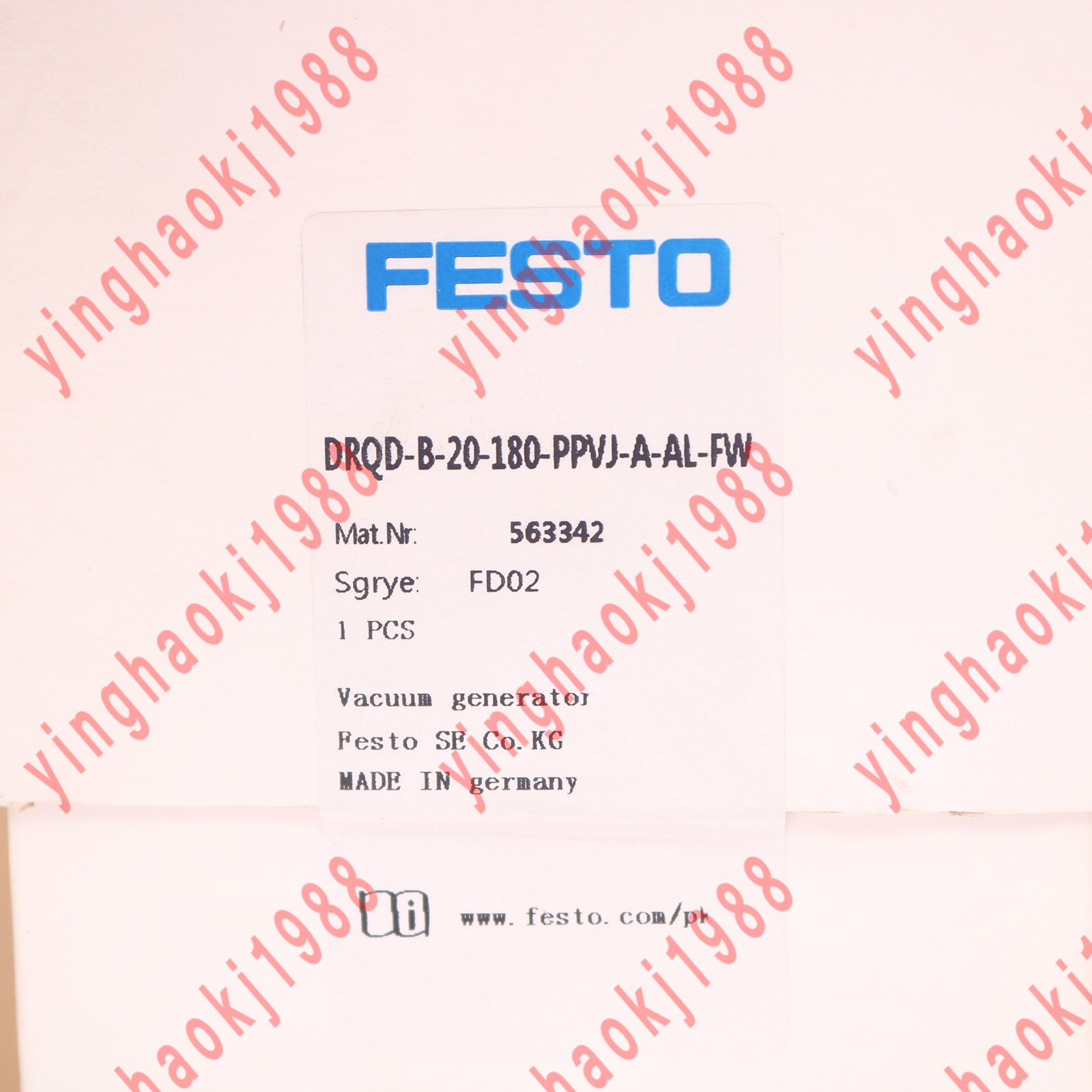 1ps NEW FESTO DRQD-B-20-180-PPVJ-A-AL-FW 563342 Rotating cylinder Fast Delivery