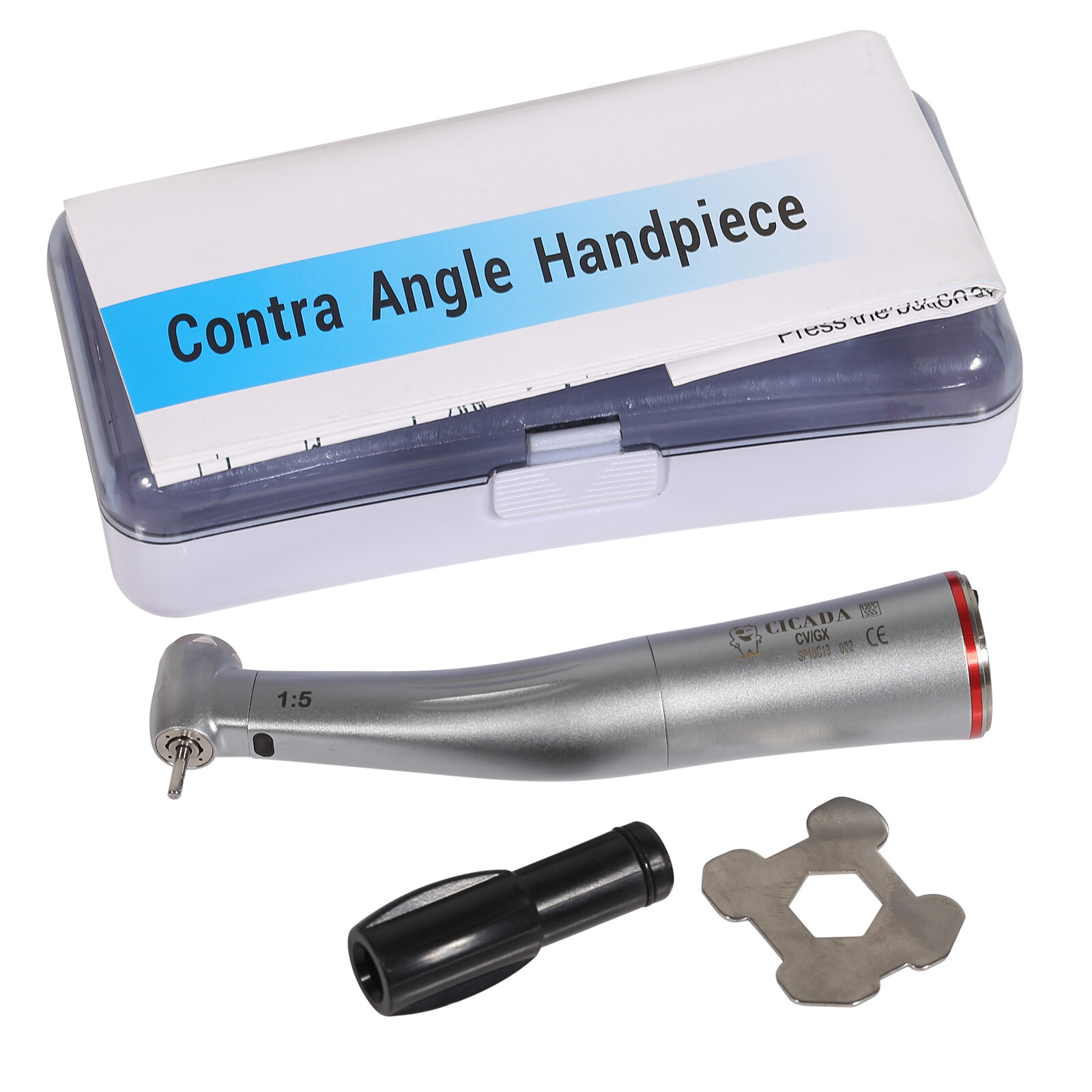 CICADA Dental 1:5 High Speed Contra Angle Handpiece E-type Fit Electric Motor