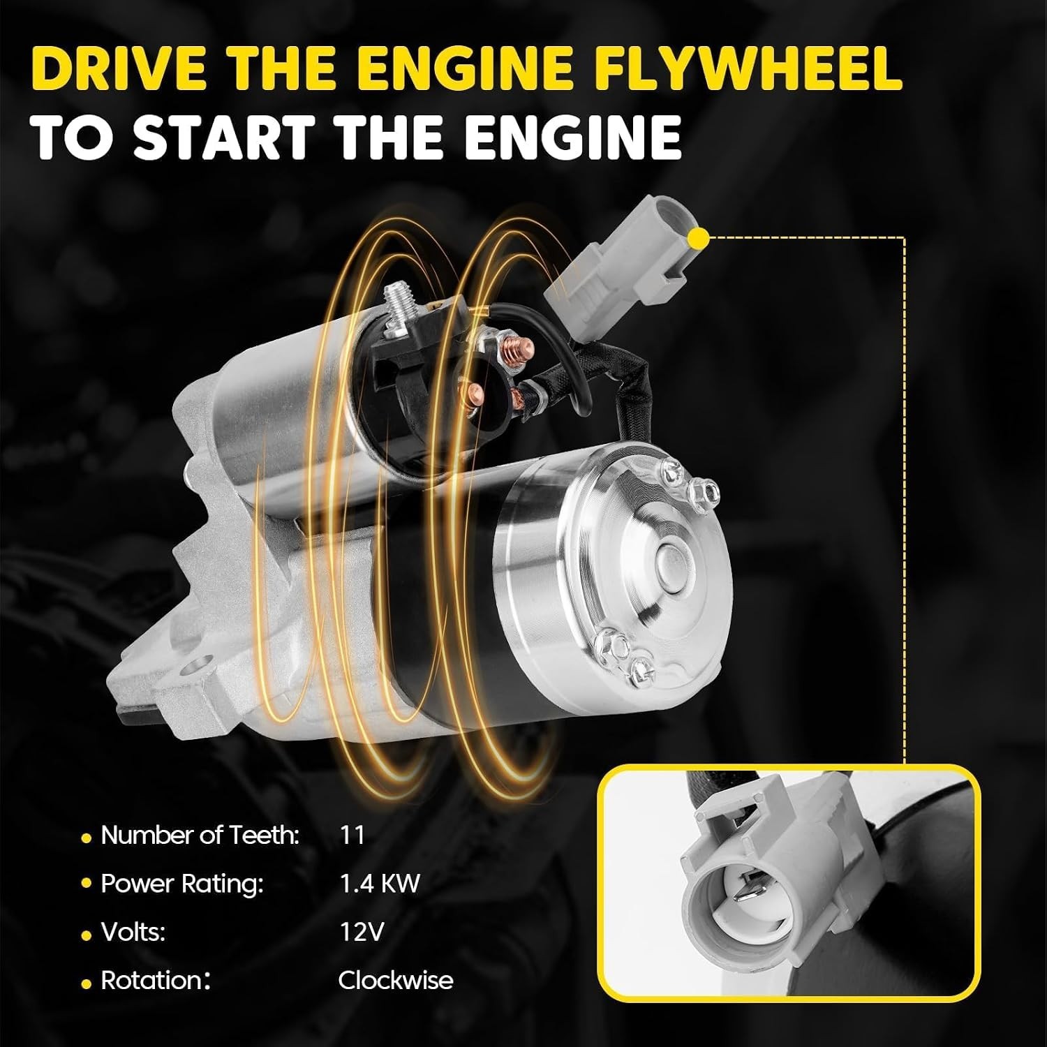 Starter Motor Compatible with 2010-2013 Mazda 3 2012-2013 Mazda 5 2011-2013