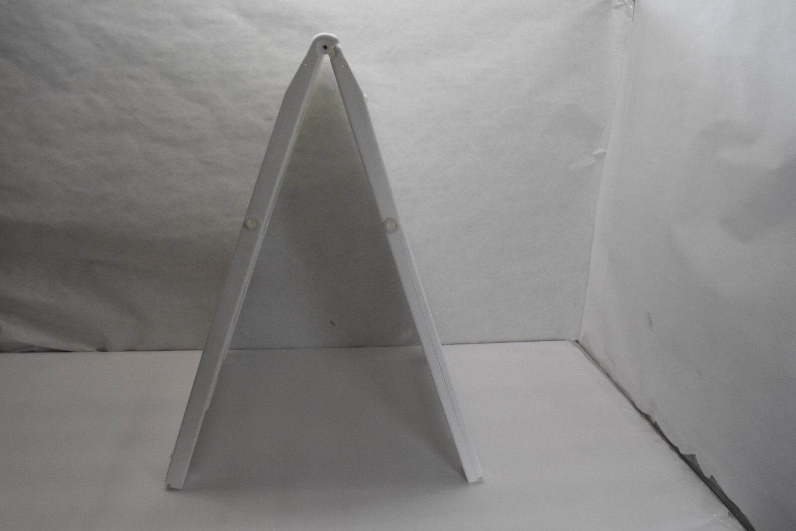 Plasticade Signicade Portable Folding Sidewalk Double Sided Sign Stand White