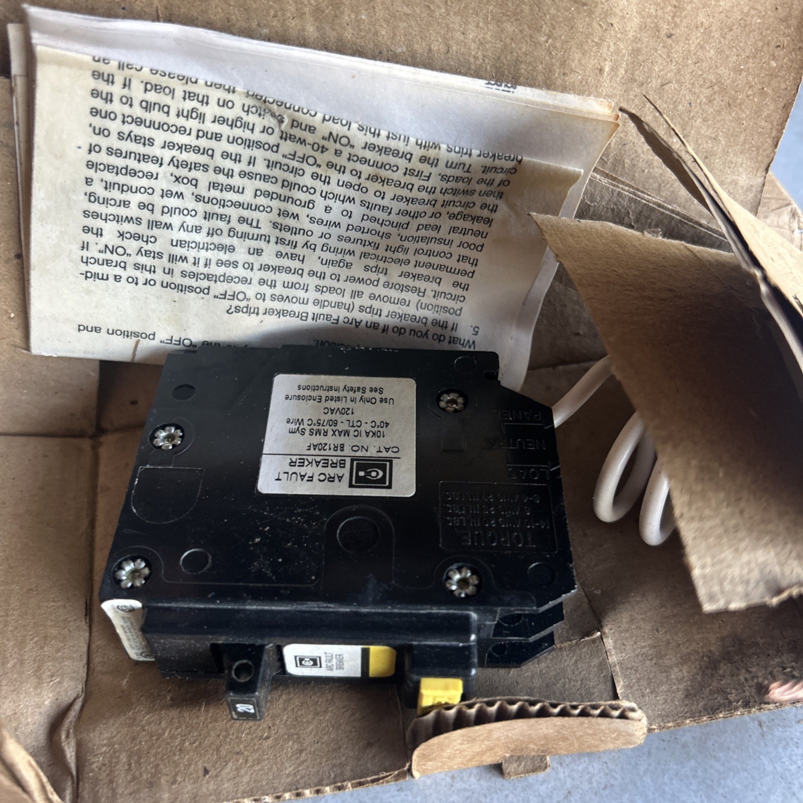2 NIB Cutler Hammer BR120AF Circuit Breakers 20A 1P 120V
