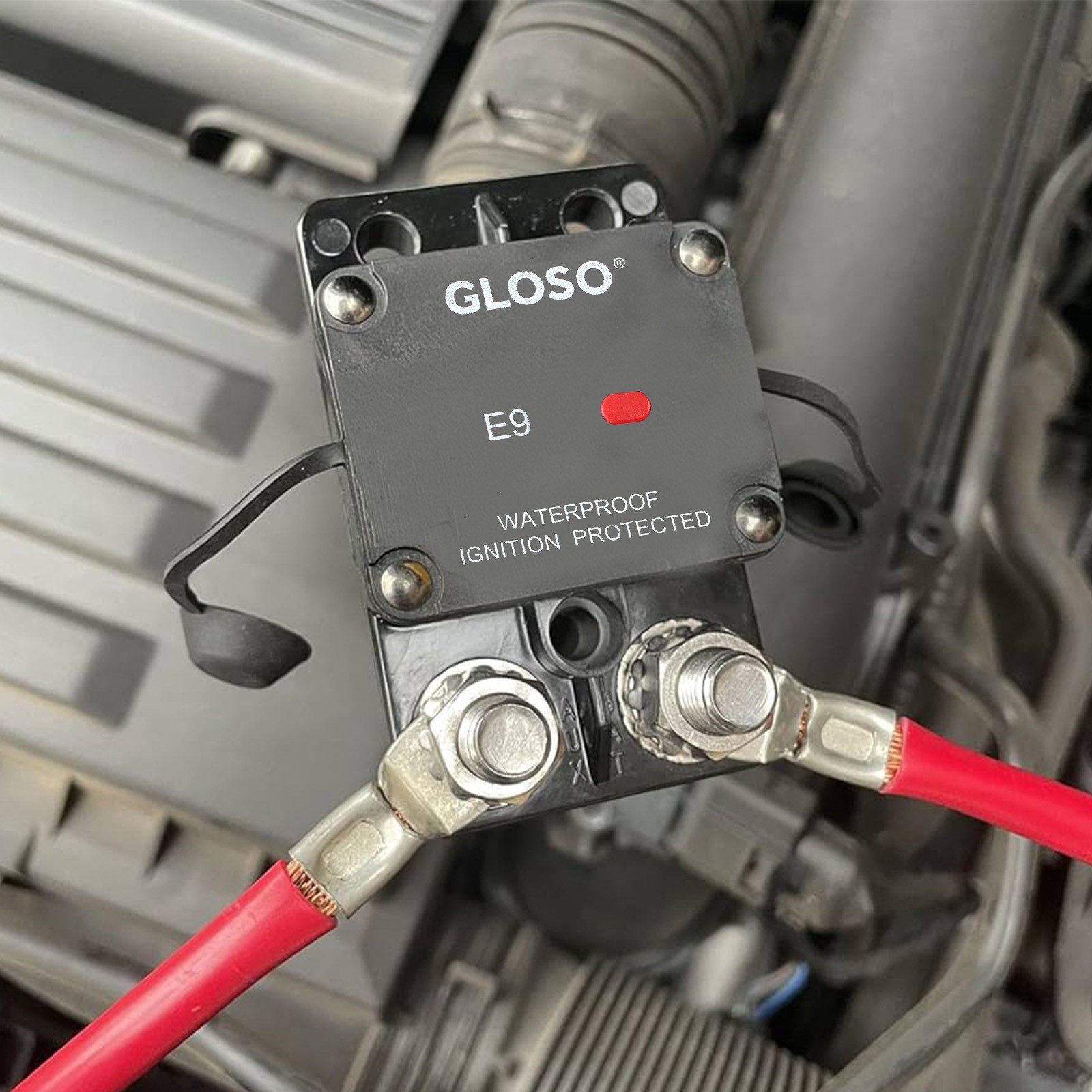GLOSO E9-LED Thermal Circuit Breaker w/LED indicator, Auto or Manual Reset