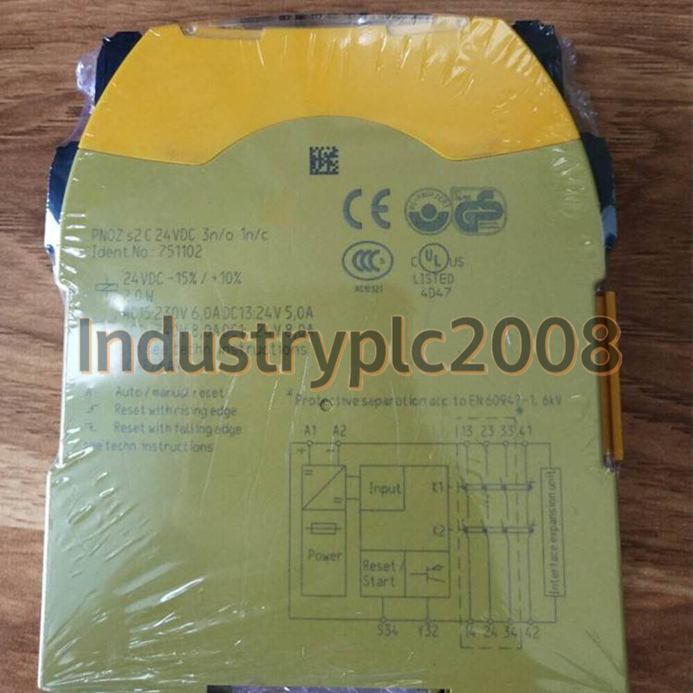 Safety Relay for pilz 751102 PNOZ s2 C 24VDC 3 n/o 1 n/c