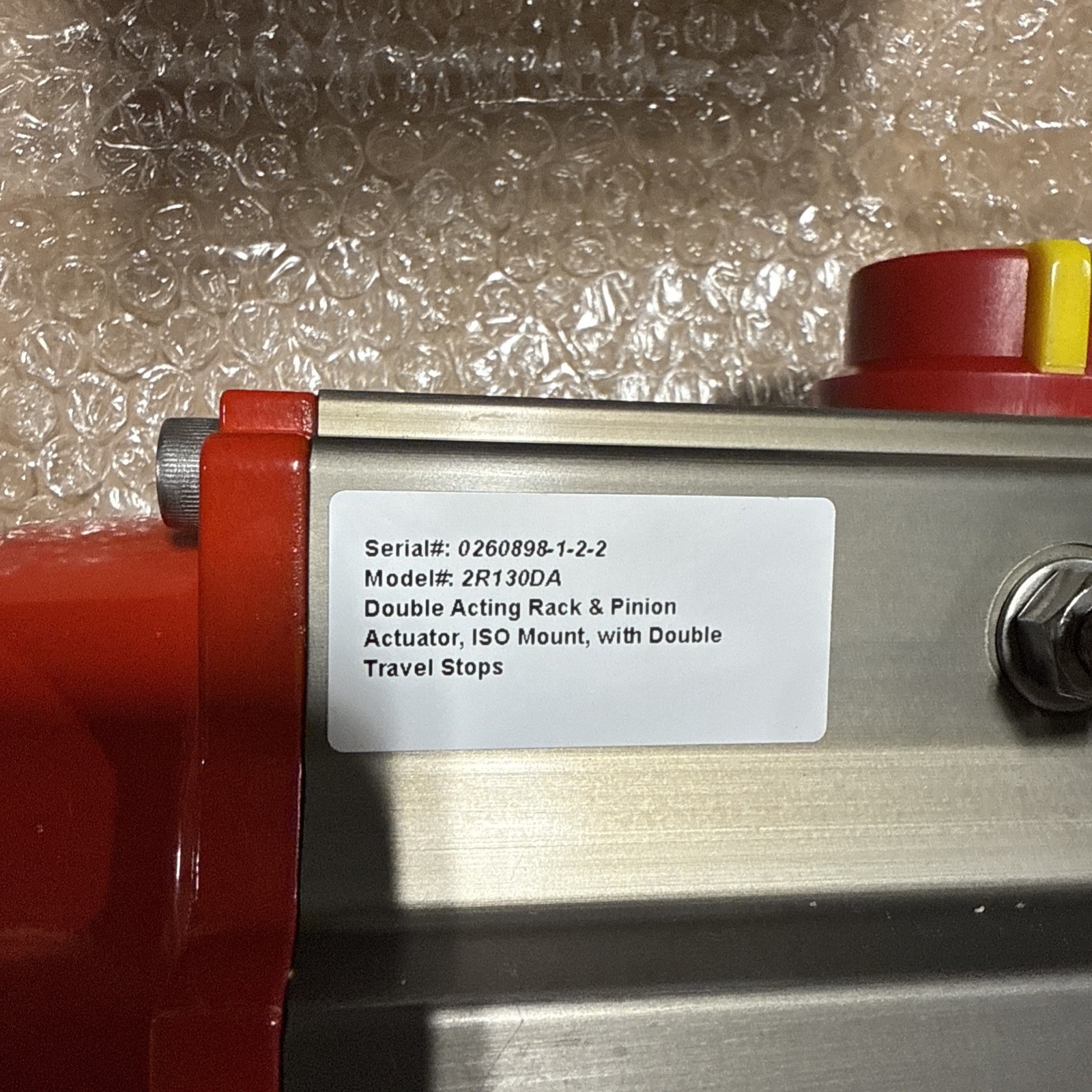 TRIAC CONTROLS 2R130DA DOUBLE ACTING RACK & PINION ACTUATOR {NEW}